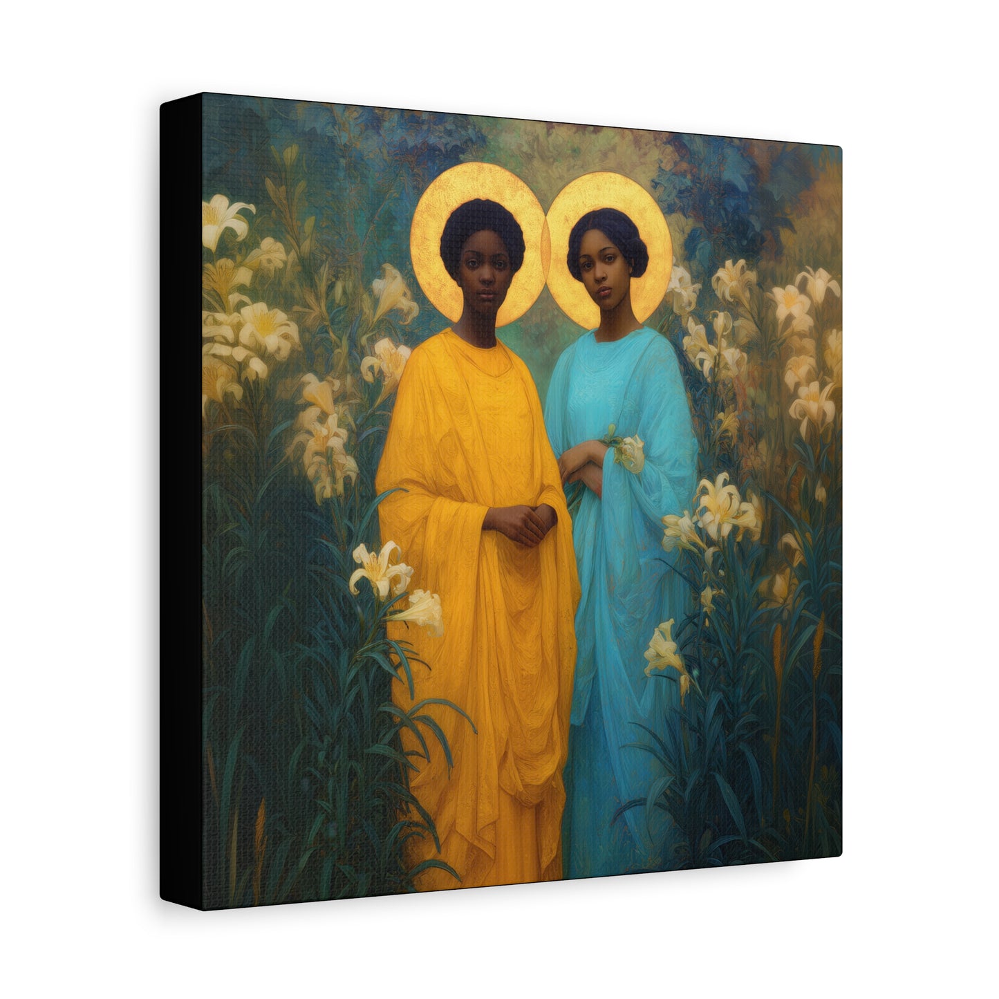 Saint Perpetua and Saint Felicity -  Museum Wrapped Canvas - Sanctified Souls Print - Religious Art for your Home - Catholic Saint Art