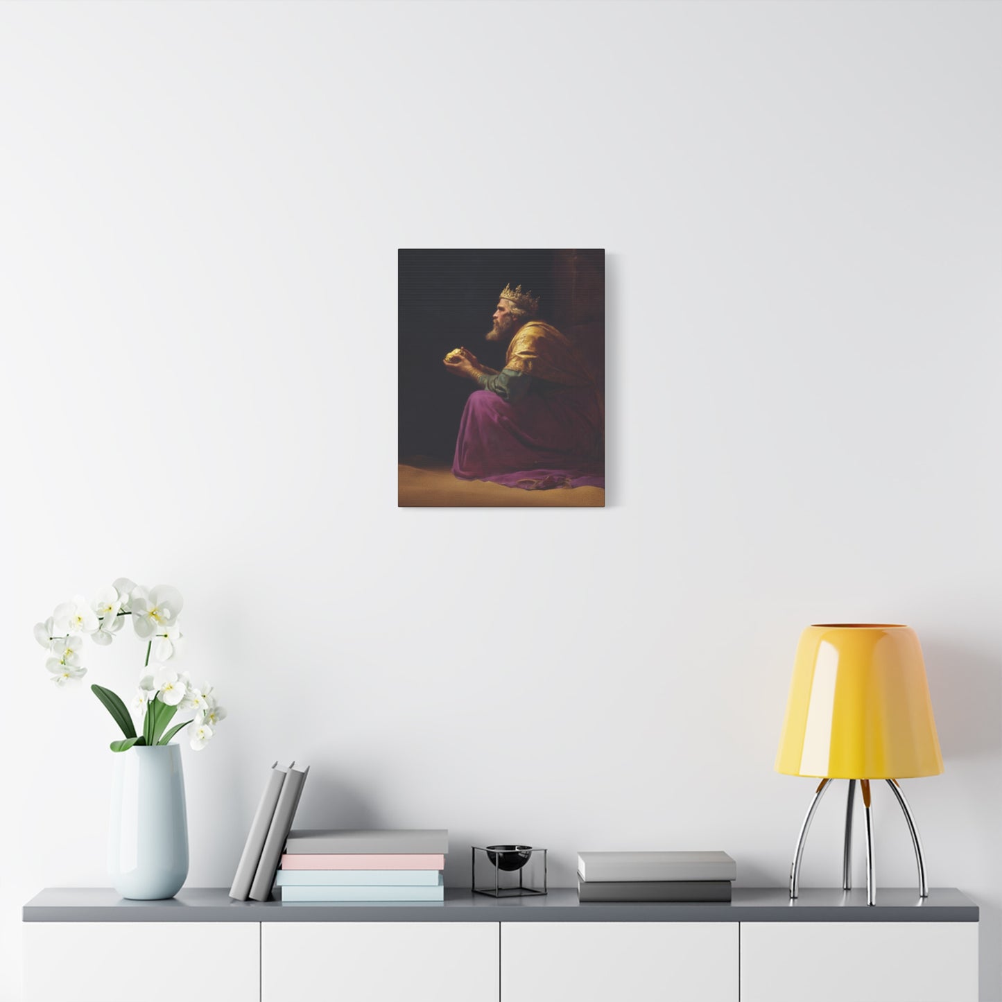 Melchior and the Gift Fit for a King - 3 Wise Men - Gallery Wrapped Canvas - Print - Religious Art for your Home - Catholic