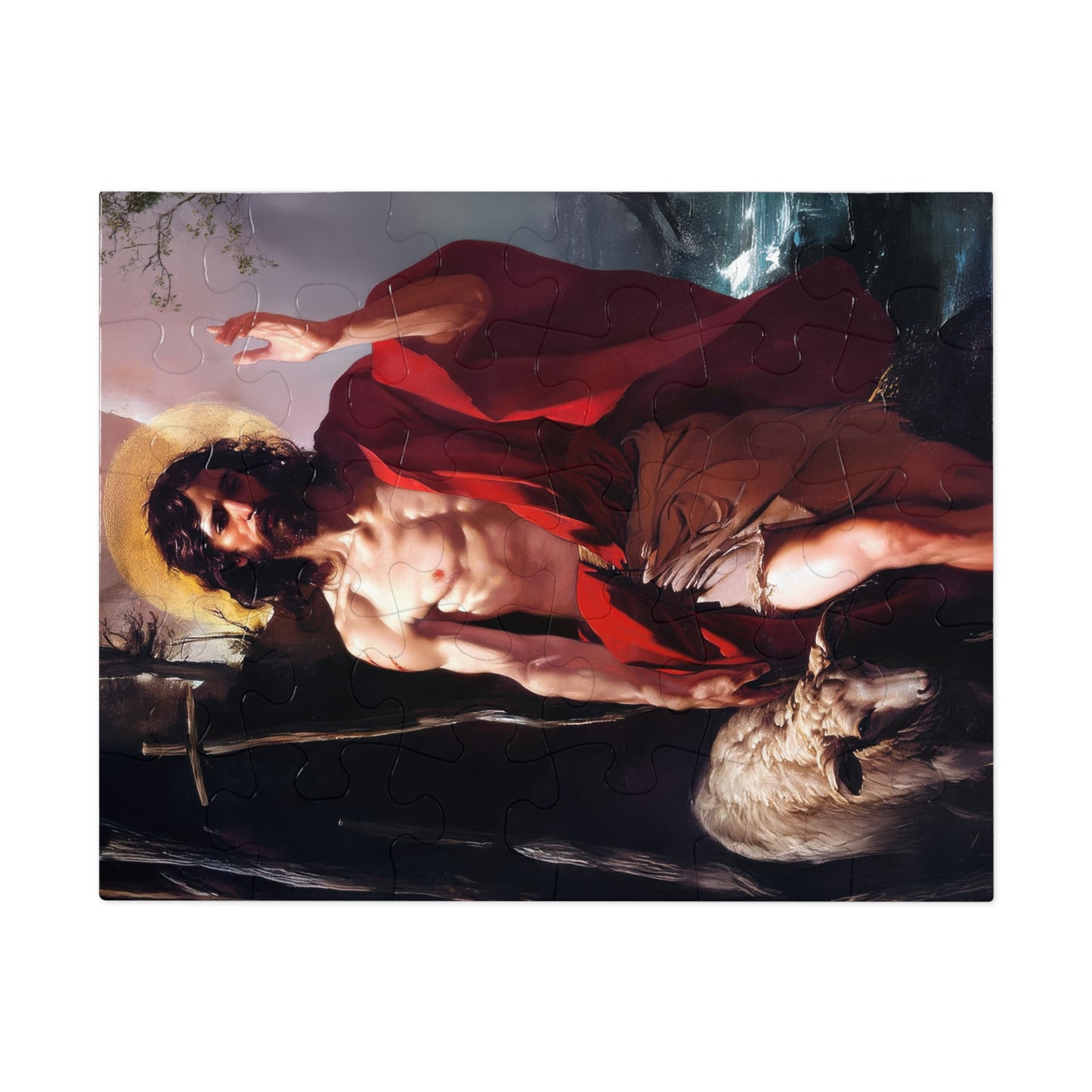 Saint John the Baptist  - Puzzle and Keepsake Tin - Religious Jigsaw Puzzle (30, 110, 252, 500,1000) - Gift for Catholic Families