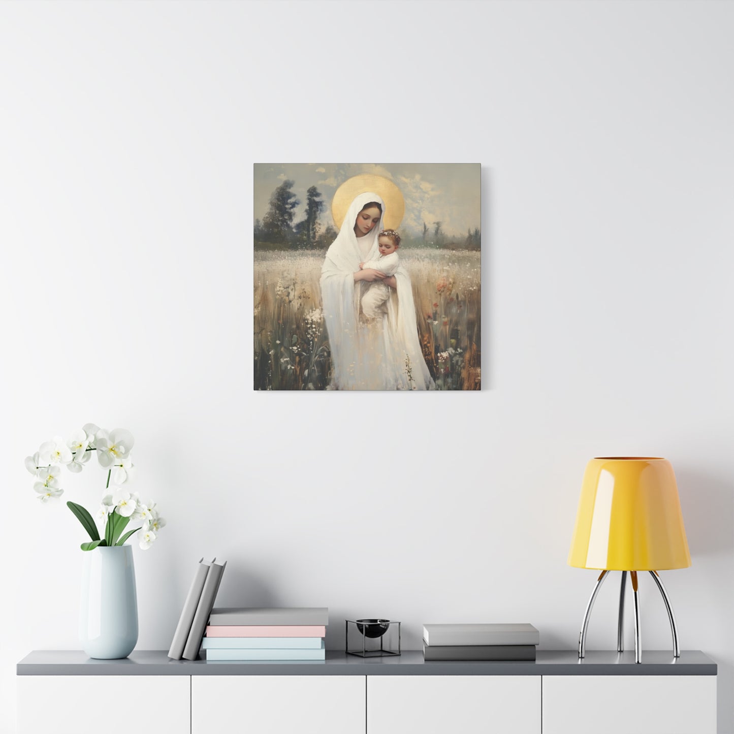 Our Lady of the Prairie - Multiple Sizes - Catholic Home art - Museum Wrapped Canvas - Sanctified Souls Print