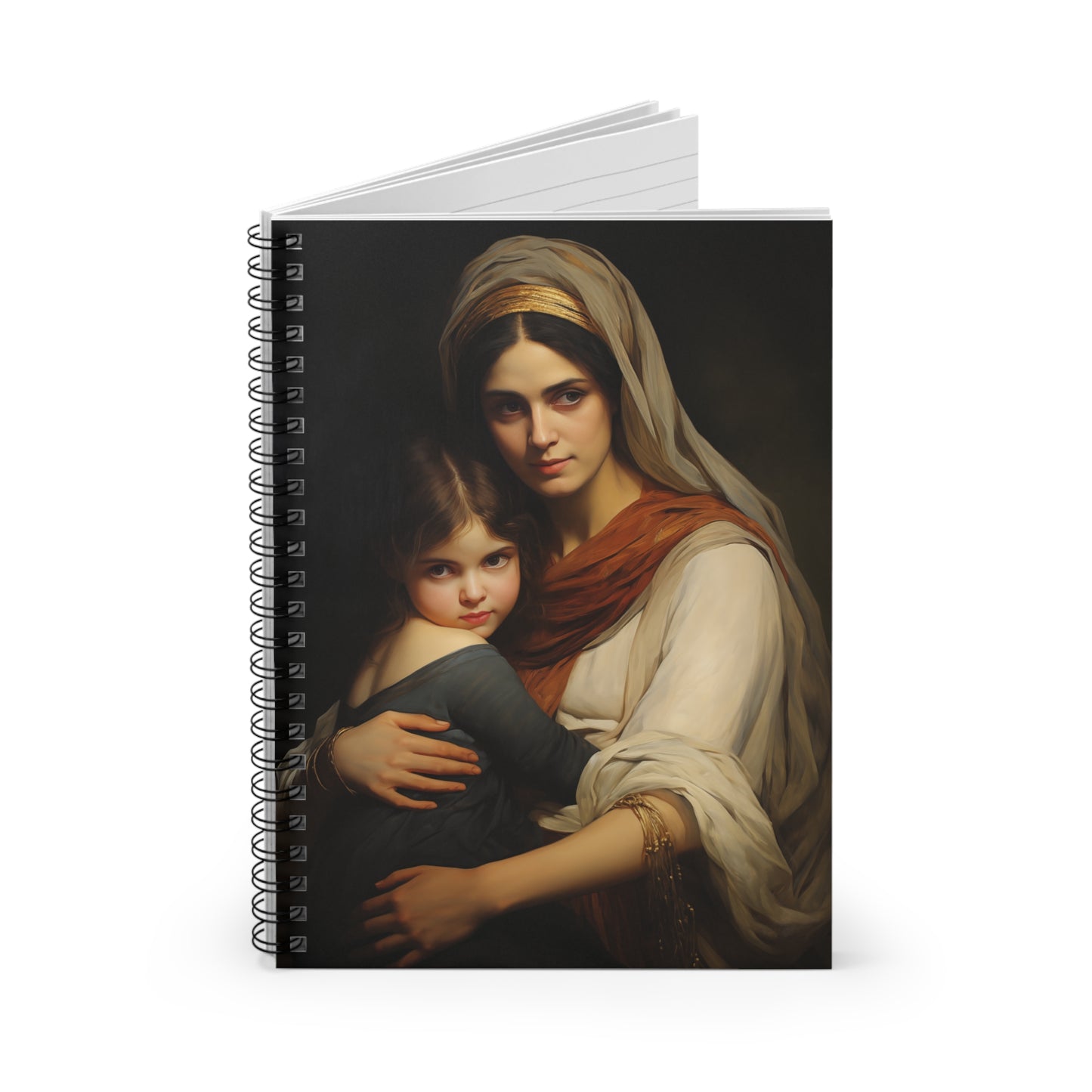 Saint Anne Mother to Mary the Blessed Virgin Journal - Sanctified Souls Art - Religious Based Notebook - Spiral Notebook - Ruled Line