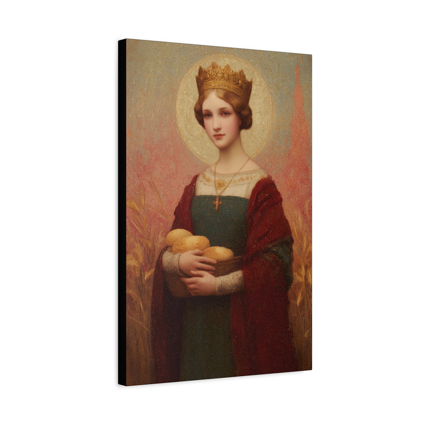 Saint Elizabeth of Hungary - Gallery Wrapped Canvas - Print - Religious Art for your Home - Catholic Patron Saint Art - Princess
