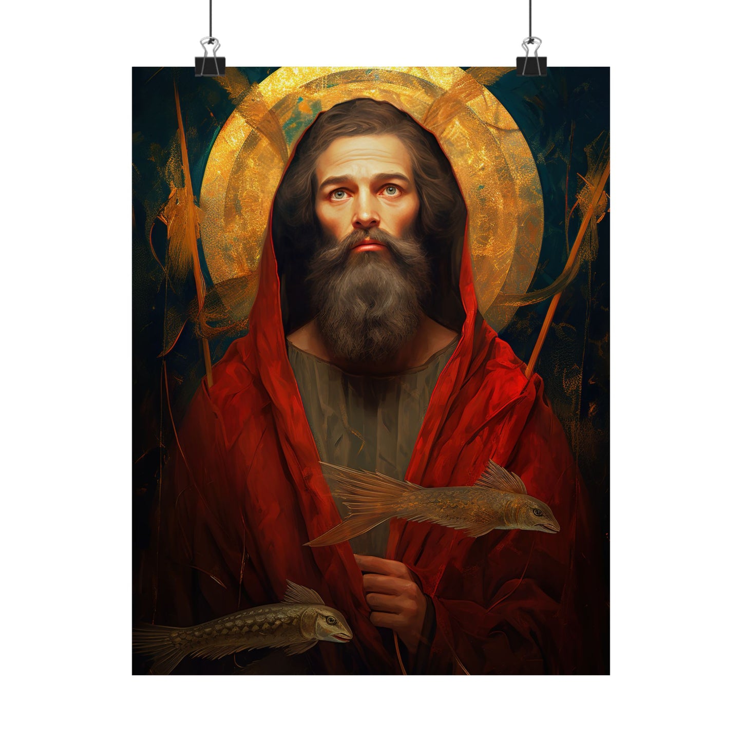 Saint Andrew the Apostle Print - Sanctified Souls Print - Multiple Sizes - Premium Matte Vertical Posters