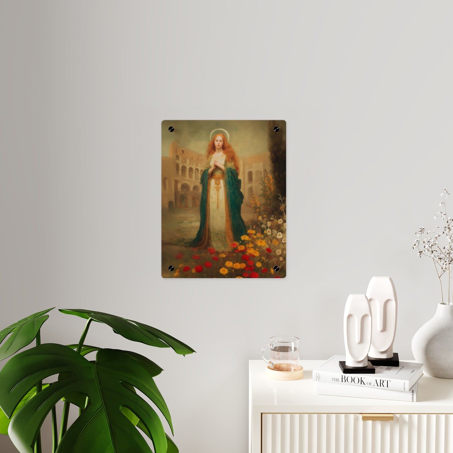 Saint Justina Wall Art Panel - Ready to Hang Acrylic Print - Catholic Saint Art - Patron Saint Print - Martyr Art