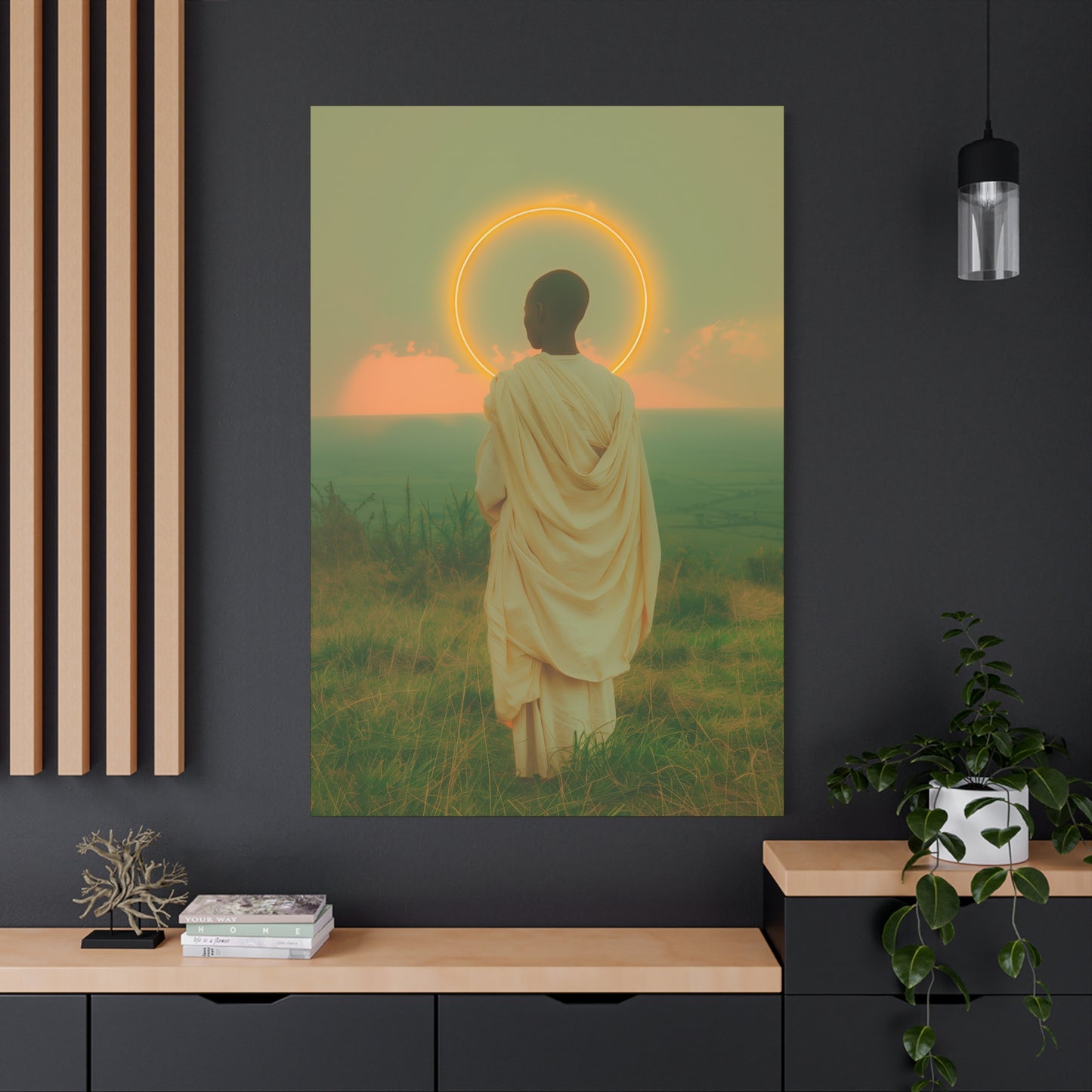 Saint Charles Lwanga -  Museum Wrapped Canvas - Sanctified Souls Print - Religious Art for your Home - Catholic Patron Saint Art
