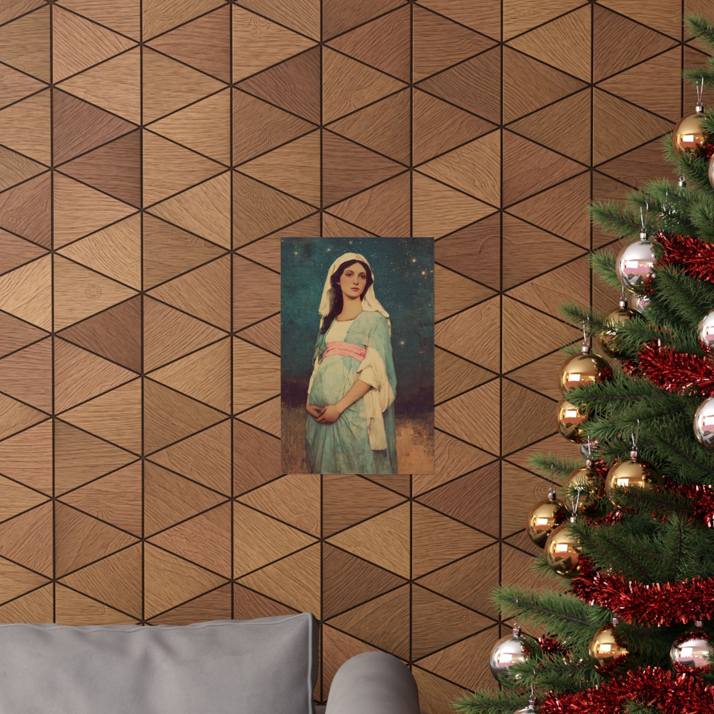 Our Lady of 'O' - Our Lady of Expectation - Mother Mary - Marian Art - Sanctified Souls Print - Multiple Sizes - Premium Vertical Posters