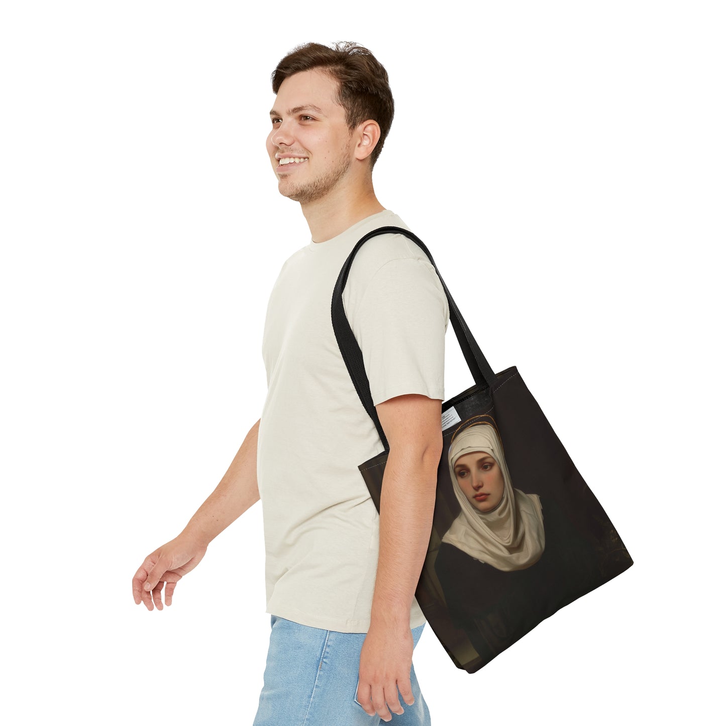 Saint Angela Merici Tote Bag - Purse - Three sizes - Large Medium Small Faith Art Bag - Catholic faith carry-all purse - Double Sided