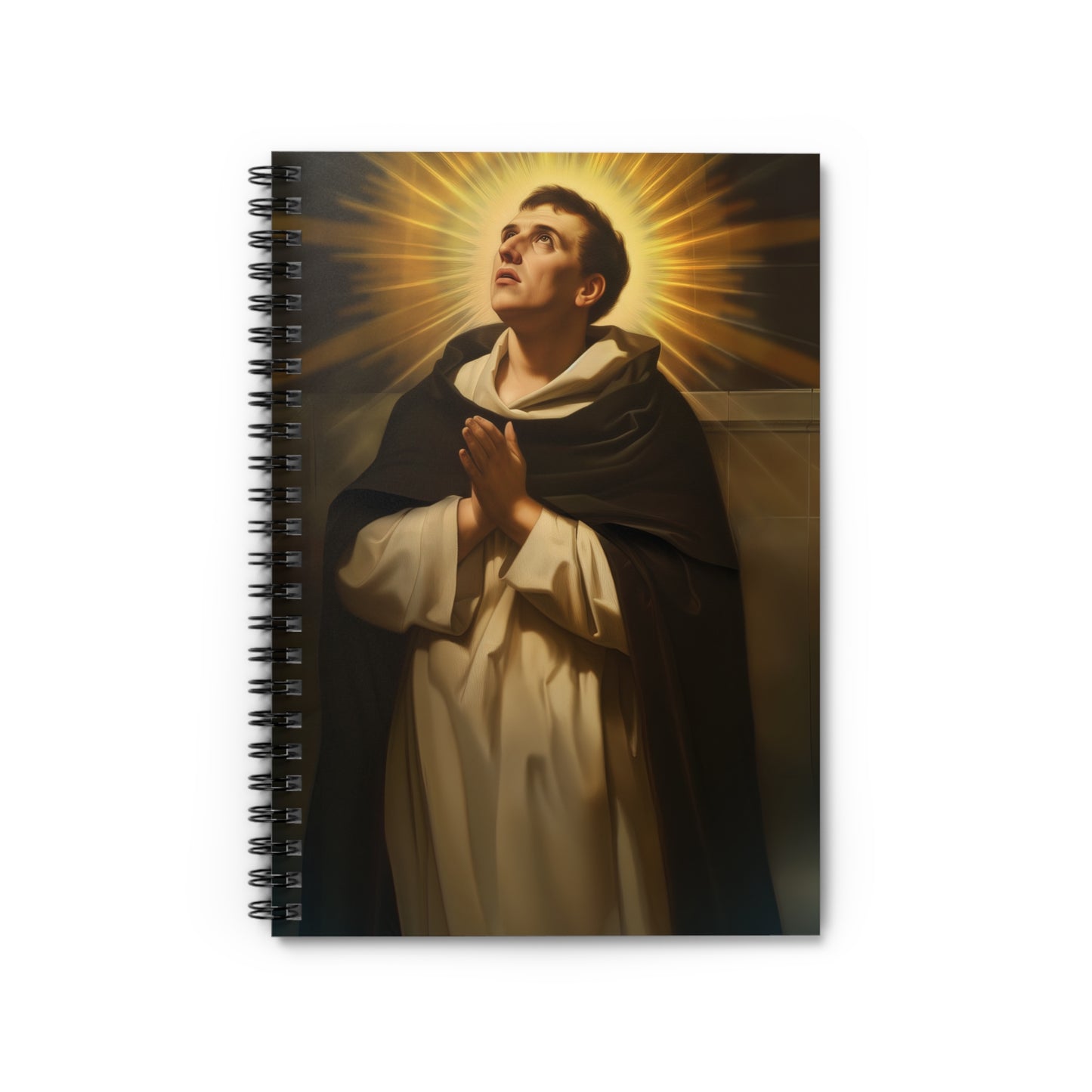 Saint Thomas Aquinas - Sanctified Souls Art - Religious Based Notebook - Spiral Notebook - Ruled Line