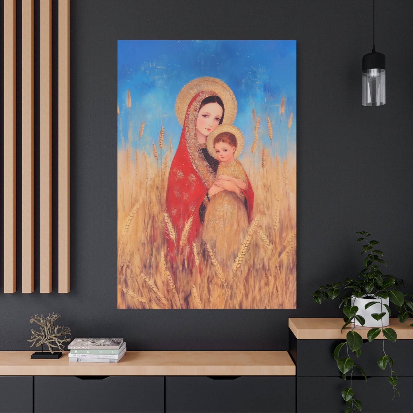 Our Lady of the Harvest  - Multiple Sizes - Catholic Home art - Museum Wrapped Canvas - Sanctified Souls Print