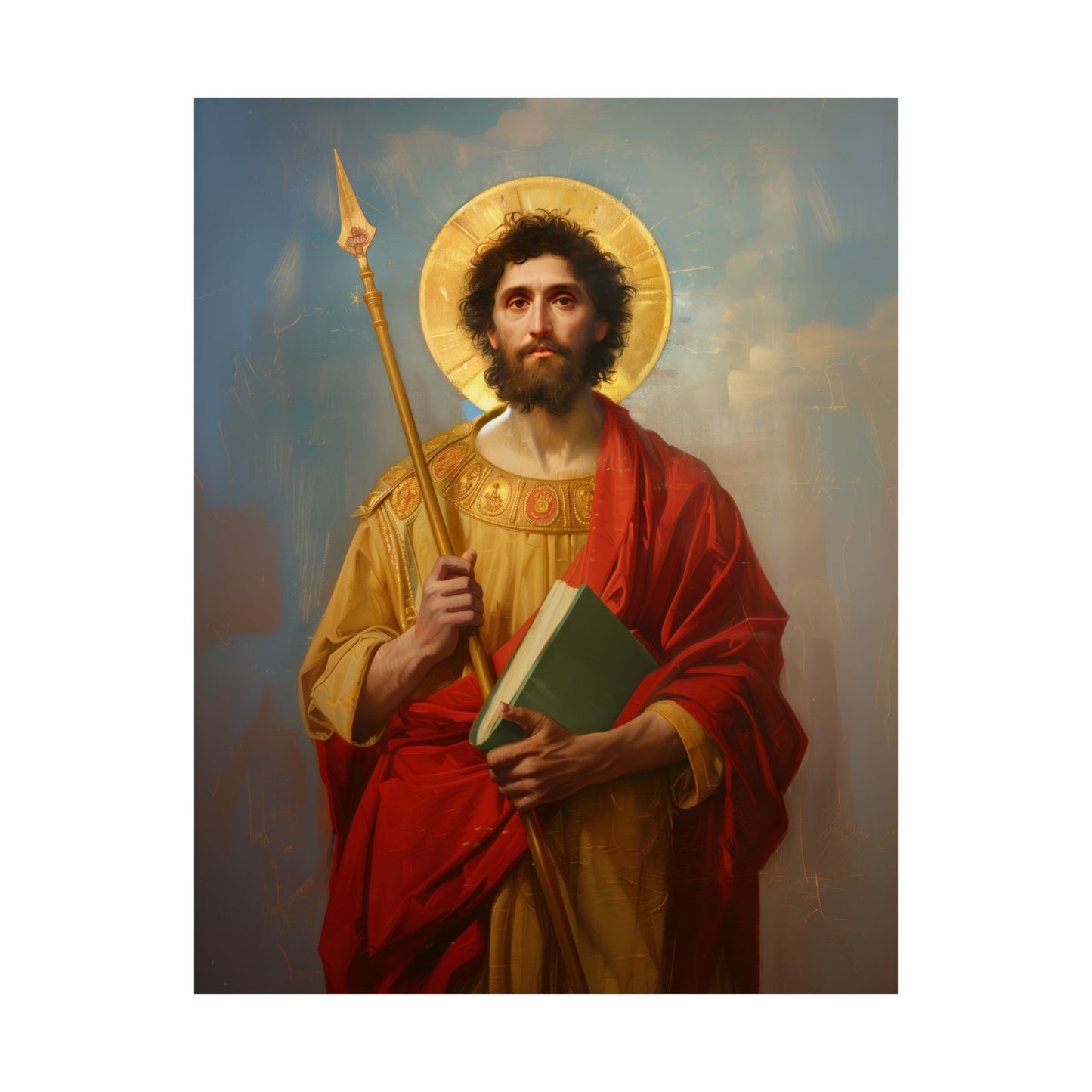 Saint Thomas the Apostle Poster Print - Sanctified Souls Print - Multiple Sizes - Premium Posters - Catholic Art - Religious Home Decor