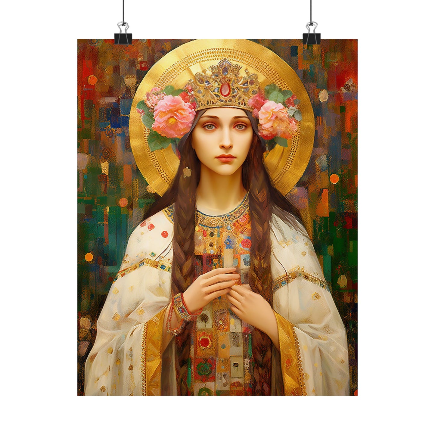 Saint Elizabeth of Hungary - Sanctified Souls Print - Multiple Sizes - Premium Matte Vertical Posters