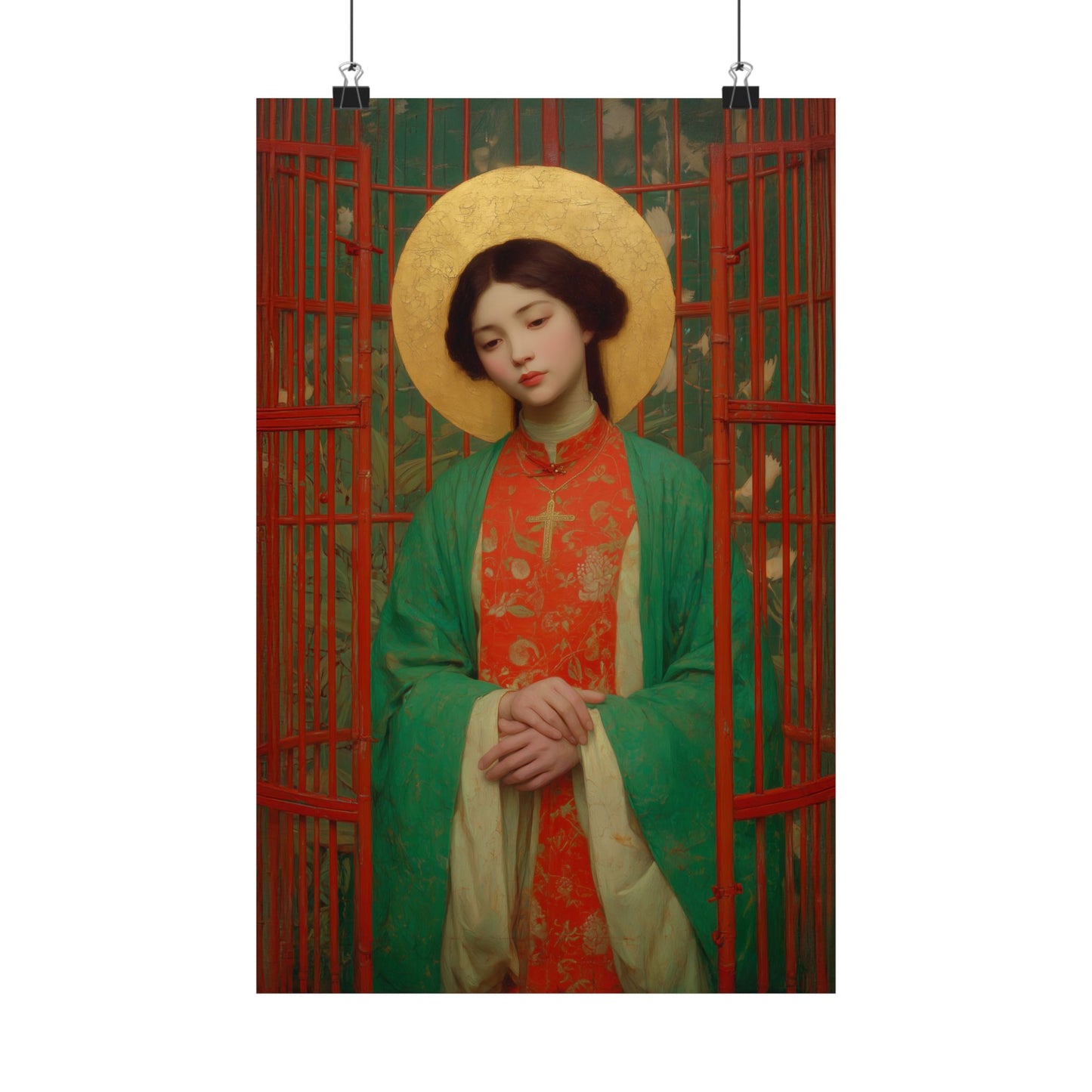 Saint Agnes Tsao Kou Ying  - Sanctified Souls Print - Multiple Sizes - Premium Posters - Catholic Art - Christian Home Decor Artwork