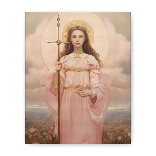 Saint Philomena Canvas Print - Multiple Sizes - Catholic Home art - Museum Wrapped Canvas - Sanctified Souls Print