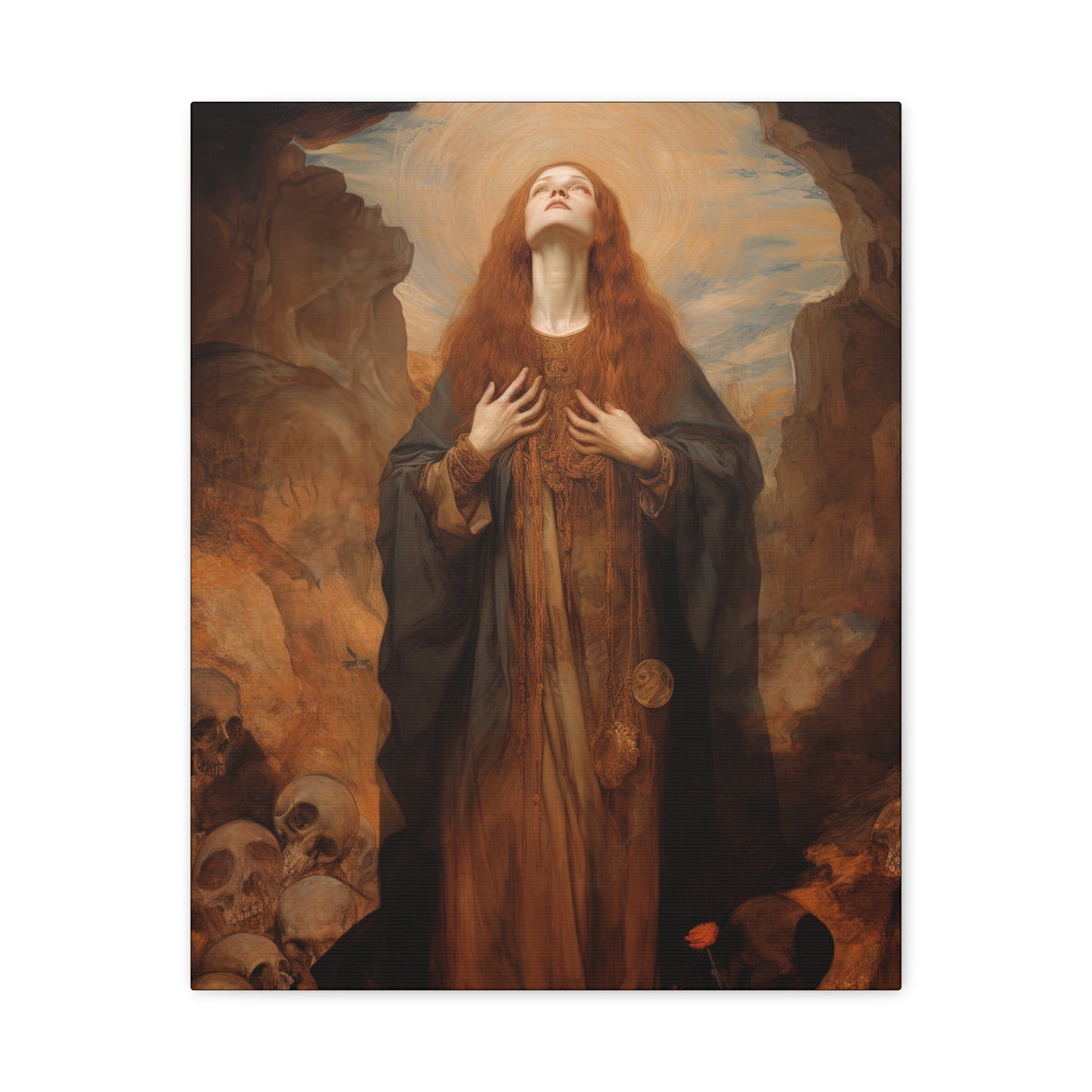 Saint Rosalia - Museum Wrapped Canvas - Sanctified Souls Print - Religious Art for your Home