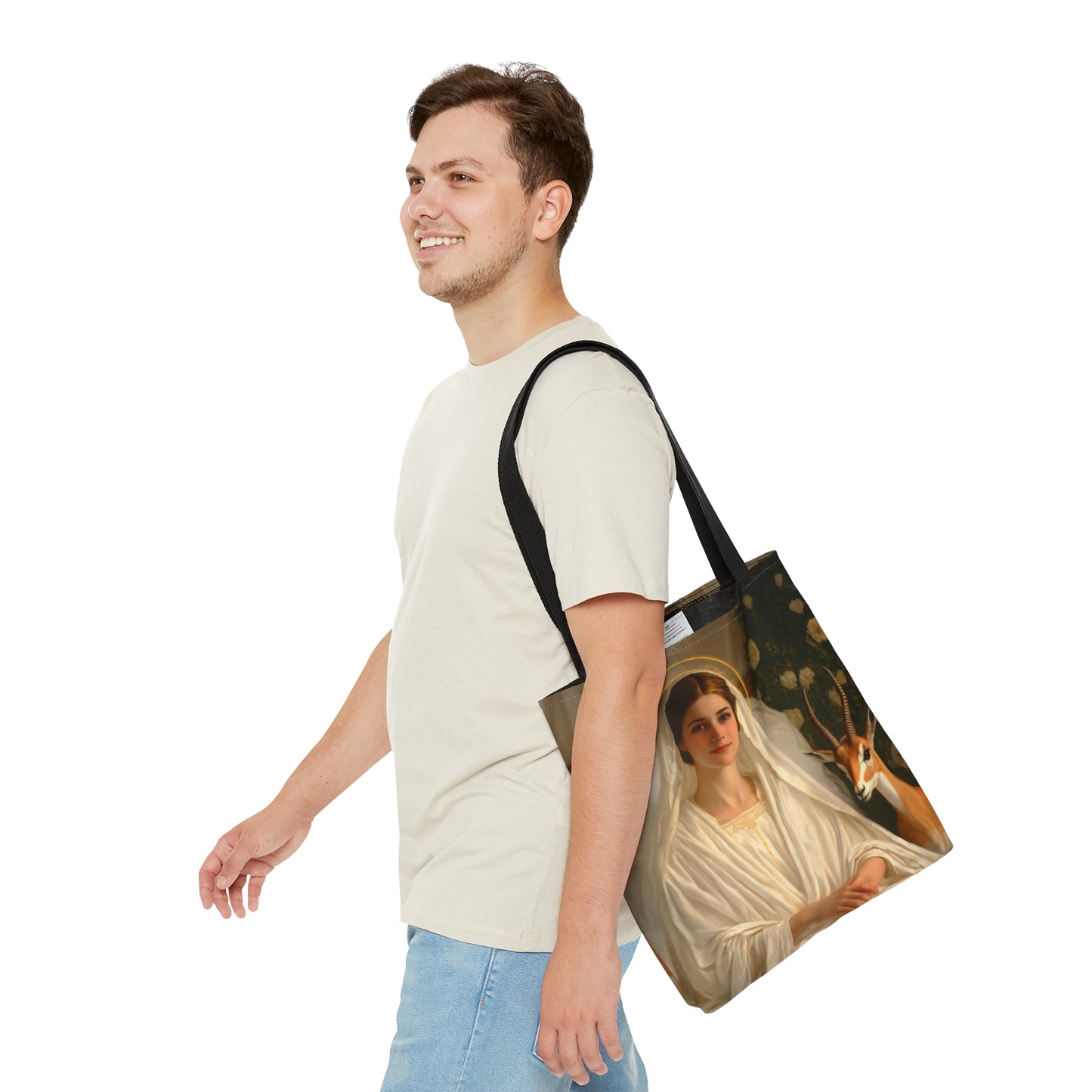 Saint TabithaTote Bag - Large Medium Small Faith Art Bag - Catholic Faith Purse - Religious - Prayer Bag - Devotional Purse