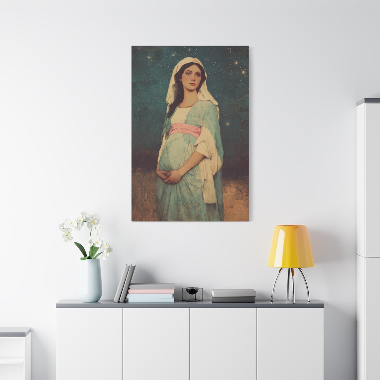 Our Lady of 'O' - Our Lady of Expectation - Mother Mary - Marian Art - Gallery Wrapped Canvas - Print - Catholic Art Print