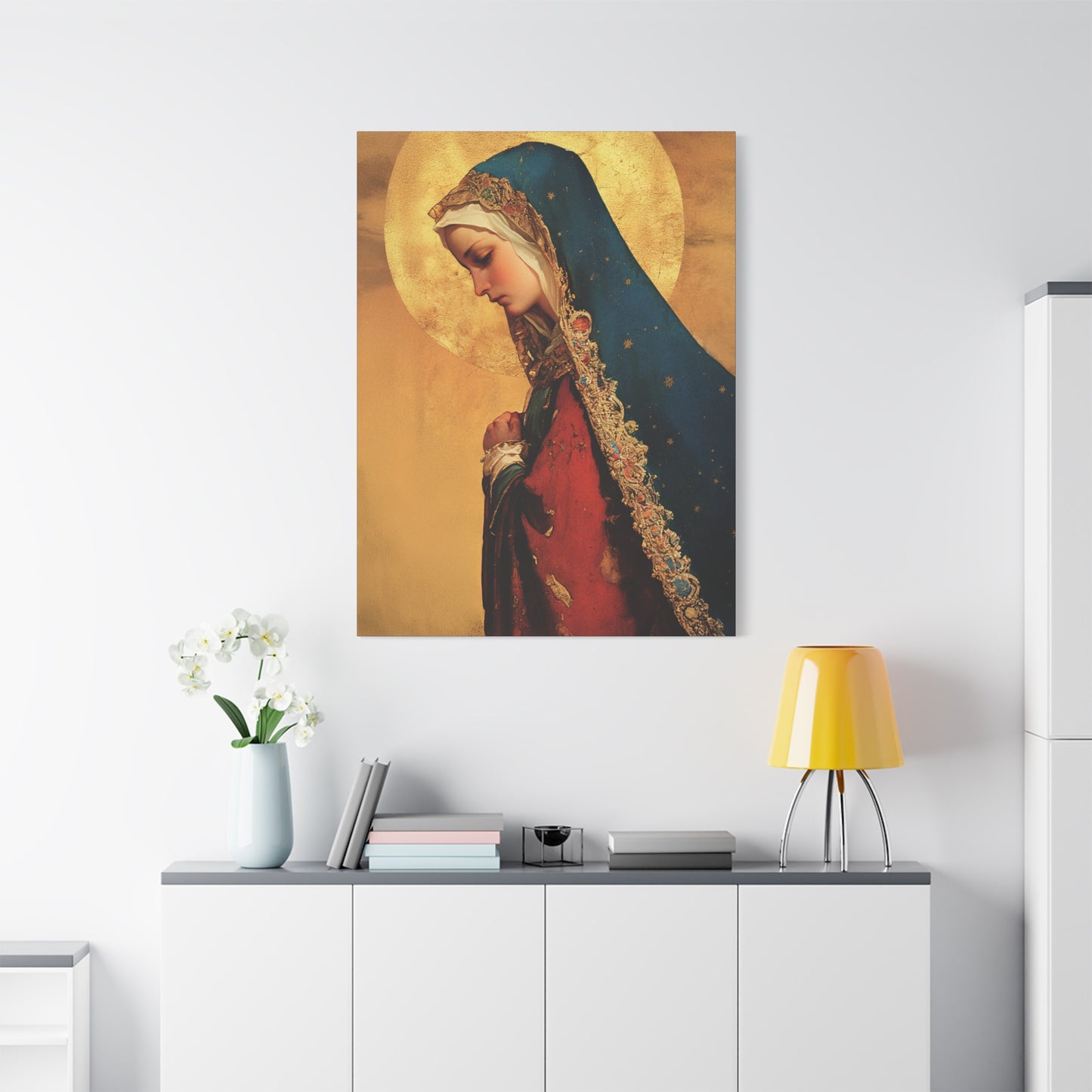 Our Lady of Mercy / Our Lady of Ransom - Multiple Sizes - Catholic Home art - Museum Wrapped Canvas - Sanctified Souls Print - Mother Mary