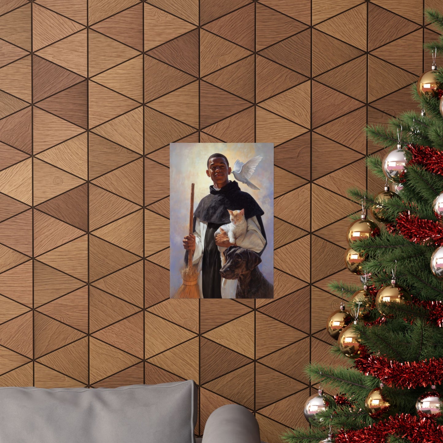 Saint Martin de Porres - Sanctified Souls Print - Multiple Sizes - Premium Matte Vertical Posters