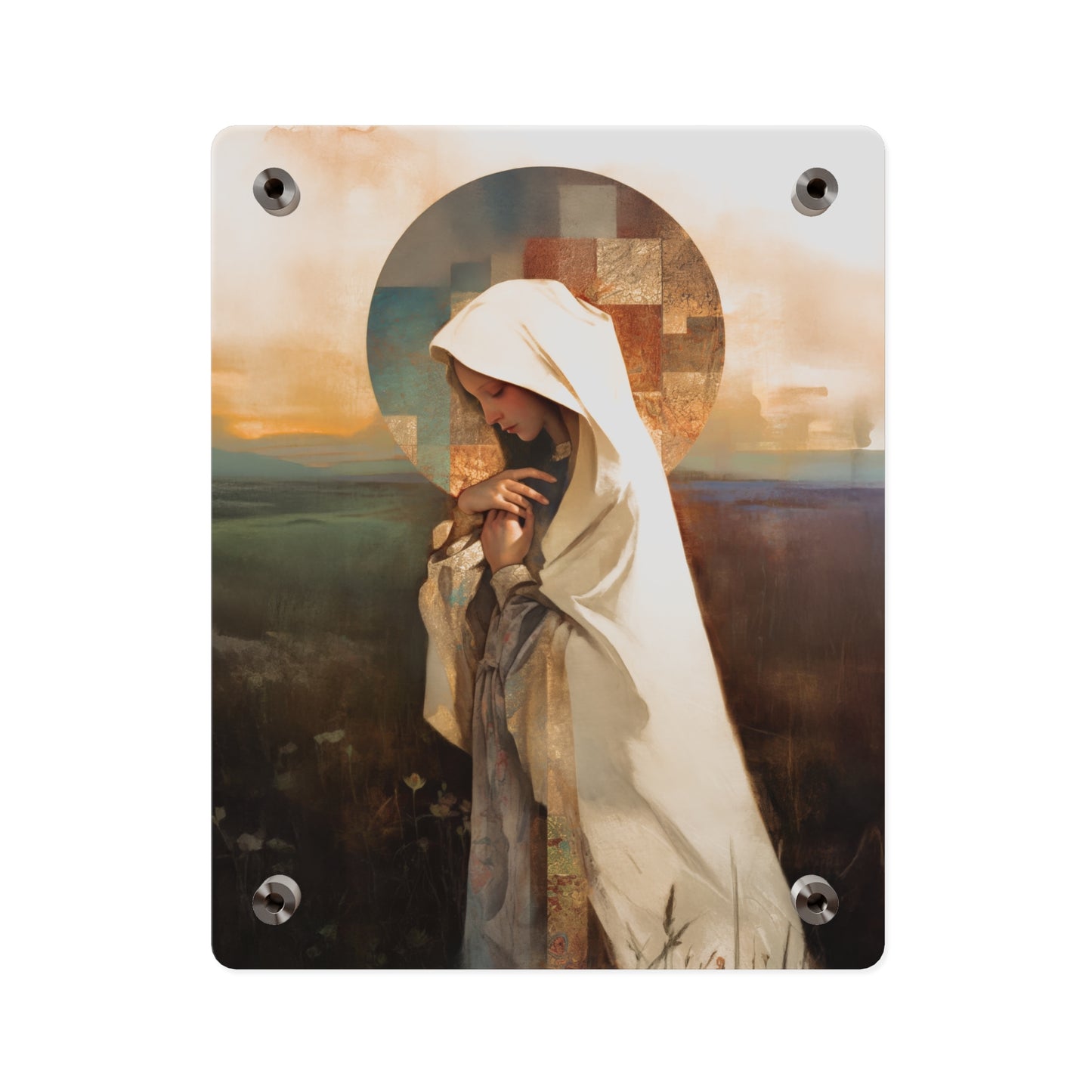Our Lady of the Prairie Wall Art Panel - Ready to Hang Acrylic Print - Catholic Saint Art - Patron Saint Print