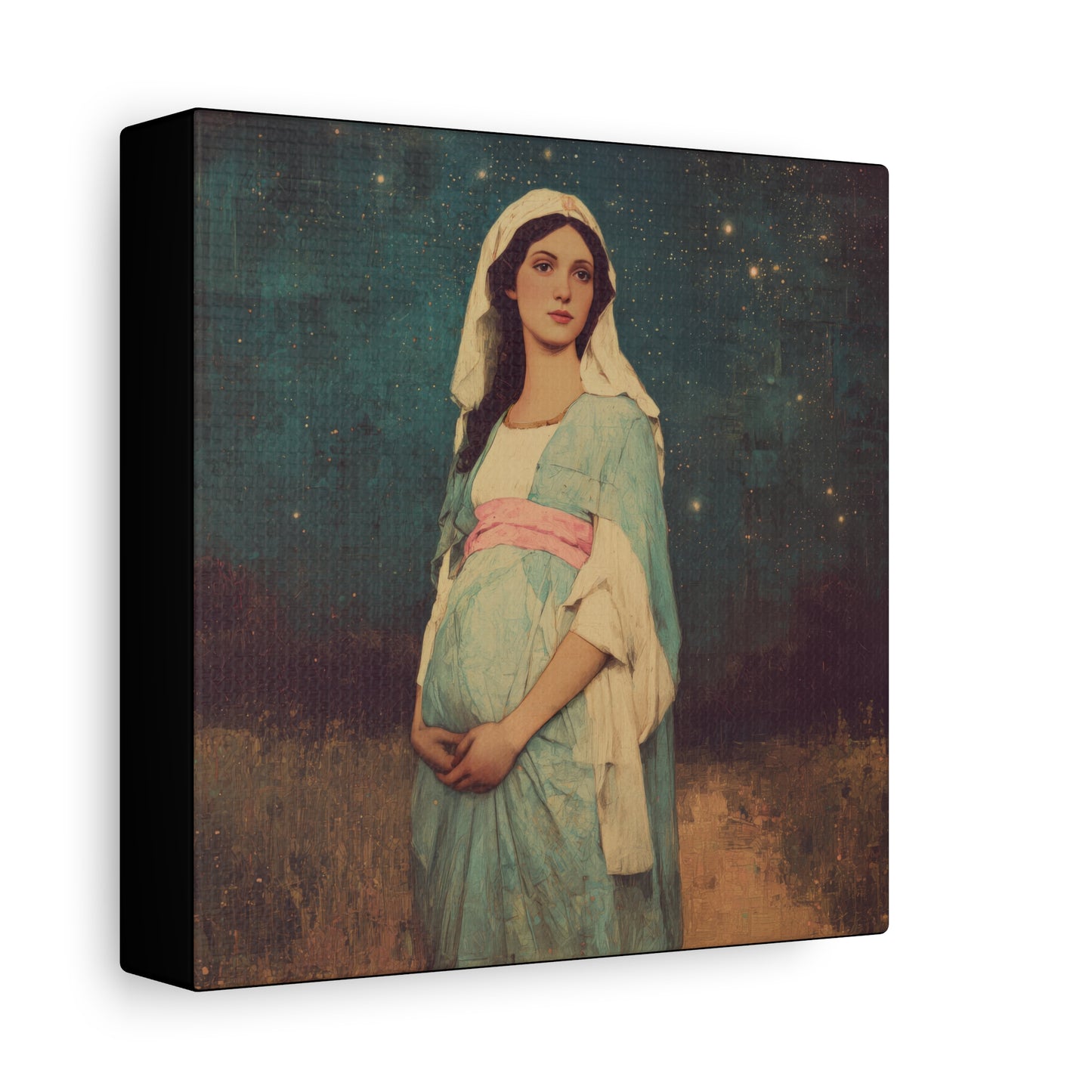 Our Lady of 'O' - Our Lady of Expectation - Mother Mary - Marian Art - Gallery Wrapped Canvas - Print - Catholic Art Print