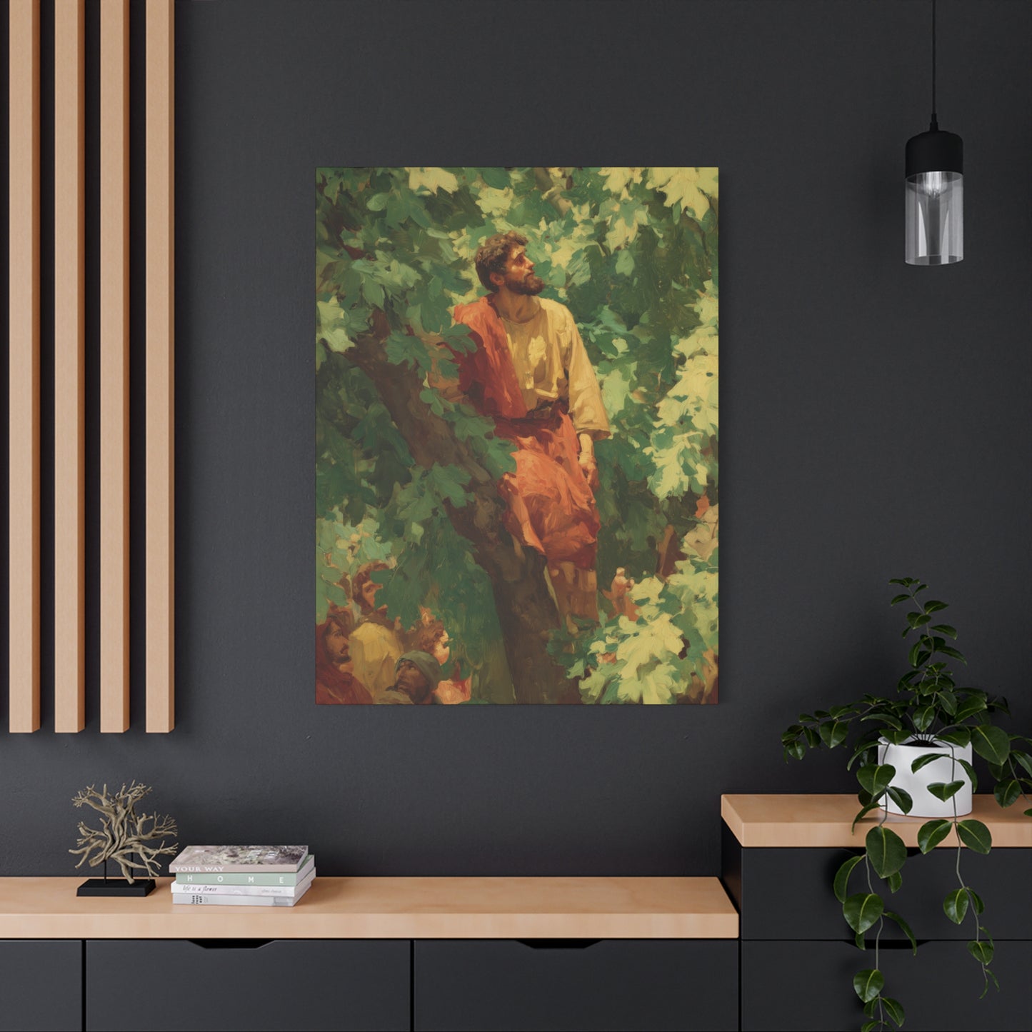 Zacchaeus - Gallery Wrapped Canvas - Print - Religious Art for your Home - Catholic Art Print