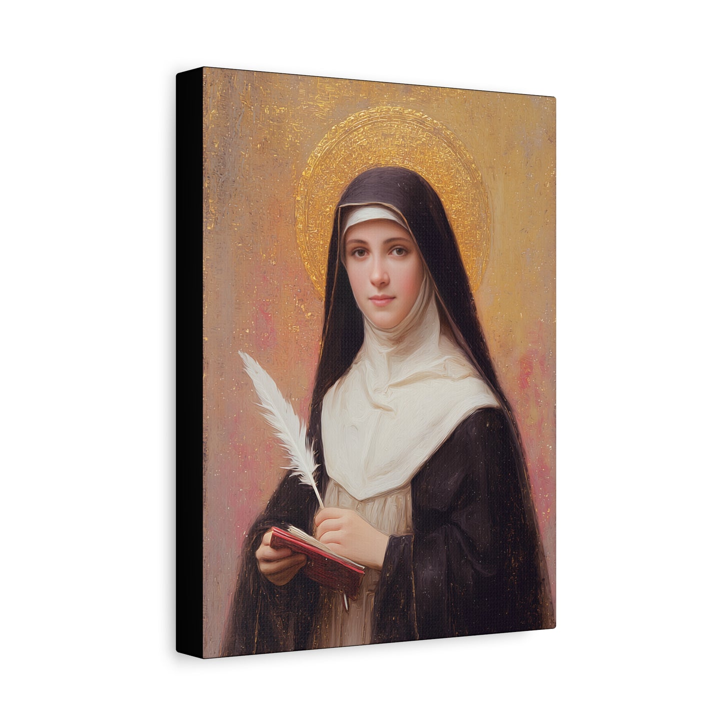 Saint Mechtildis / Mechtide of Hefta / Mechthild of Hackeborn - Gallery Wrapped Canvas - Print - Religious Art for your Home - Catholic Art