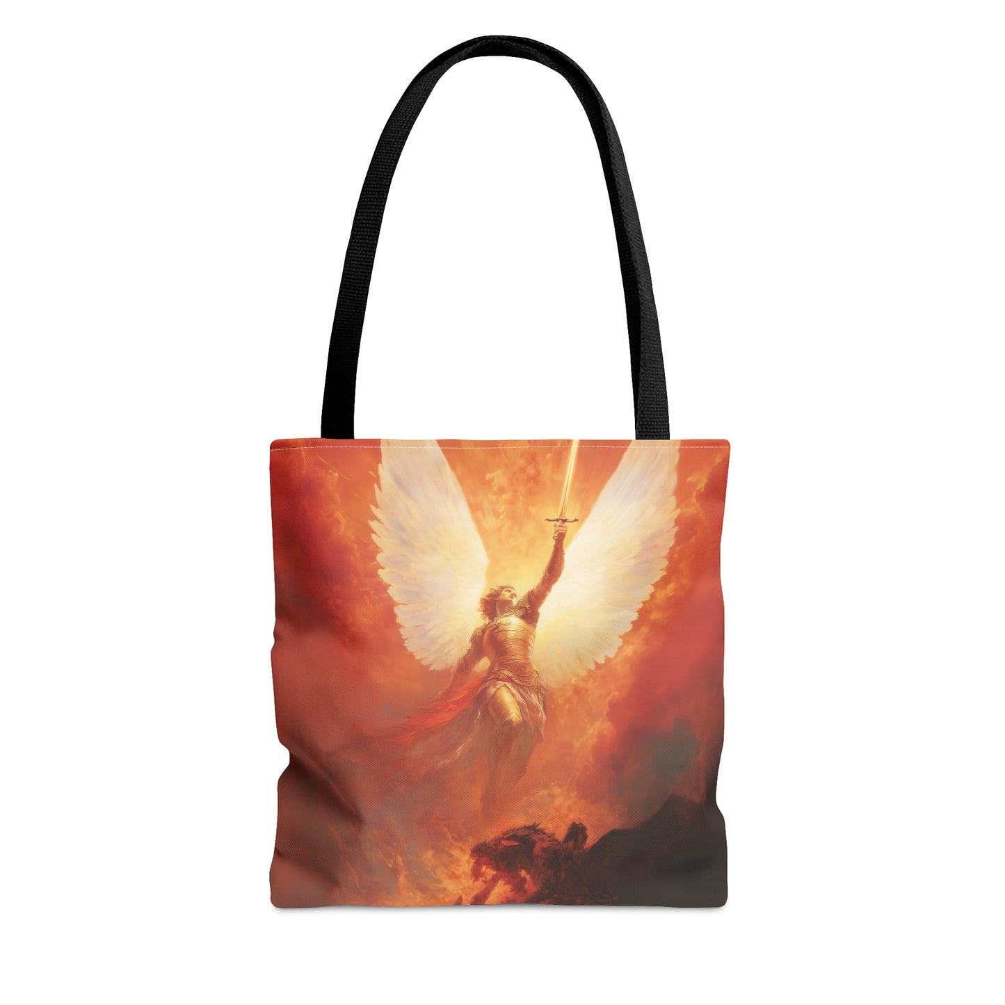 Saint Michael the Archangel - Tote Bag - Large Medium Small Faith Art Bag - Bible Study Faith Purse - Double Sided