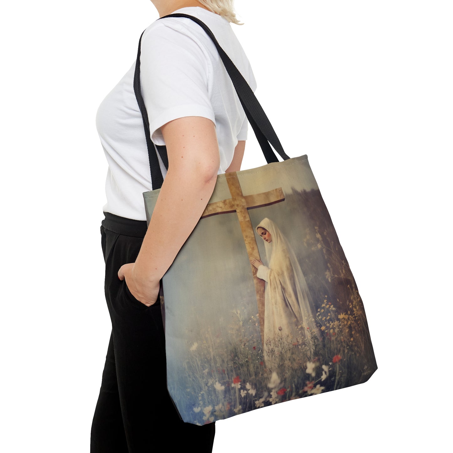 The Feast of the Exaltation of the Holy Cross - Tote Bag - Large Medium Small Faith Art Bag - Bible Study Faith Purse - Double Sided