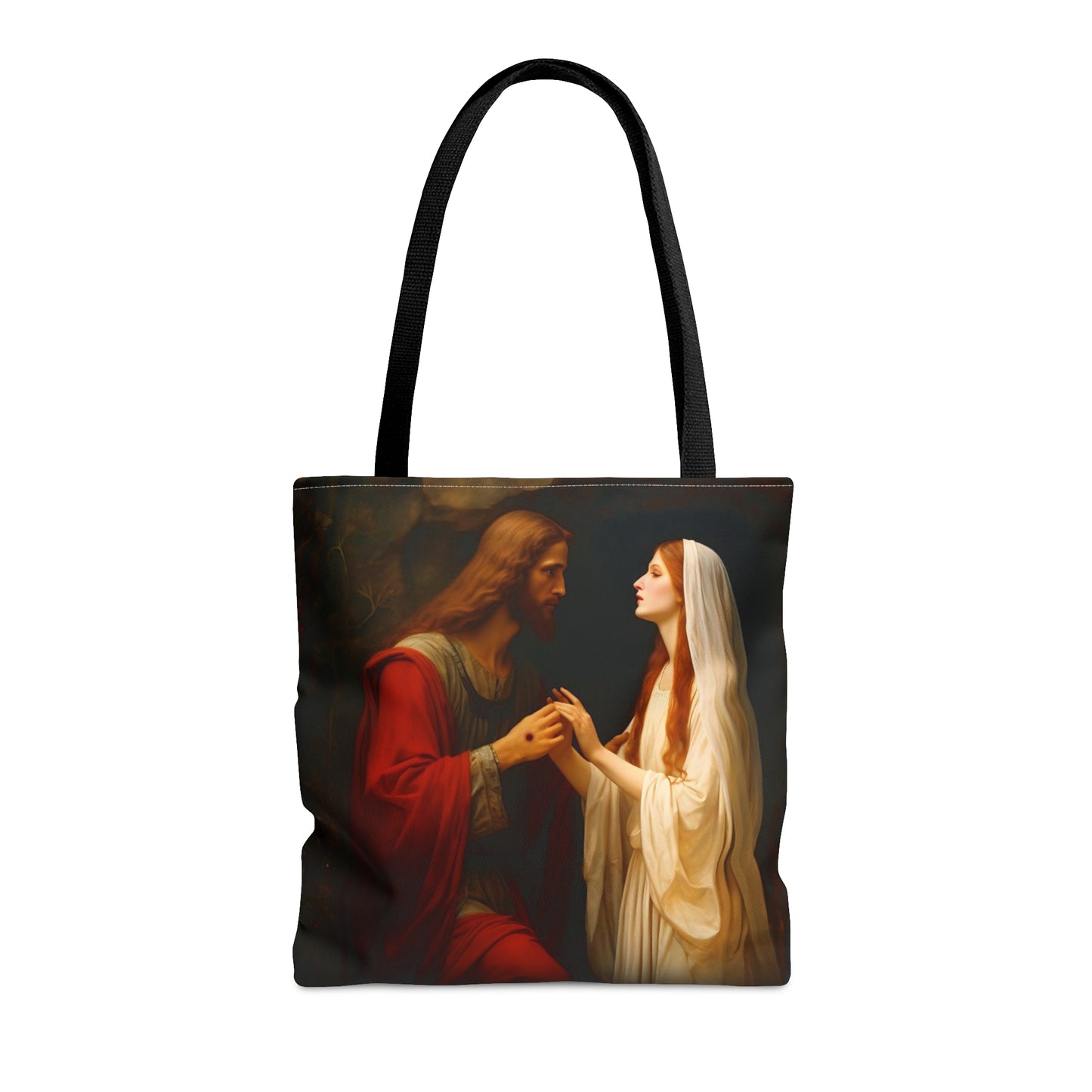 Revelation of Redemption Mary Magdalene and the Risen Christ - Tote Bag - faith inspired carry-all purse