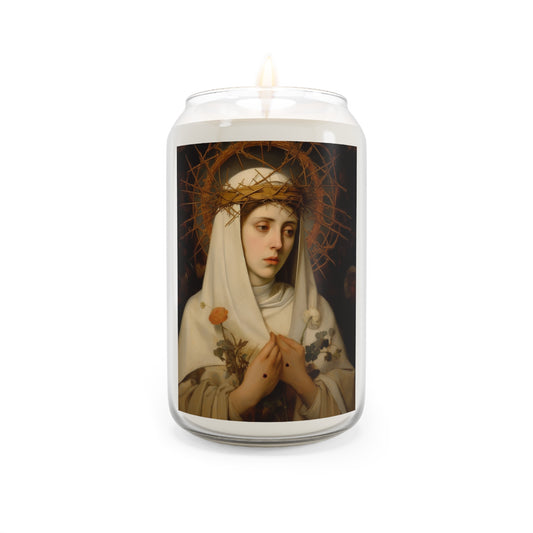 Saint Catherine of Siena Candle  - Scented Prayer Candle, 13.75oz - Religious Prayer Candle - Catholic Saint Candle