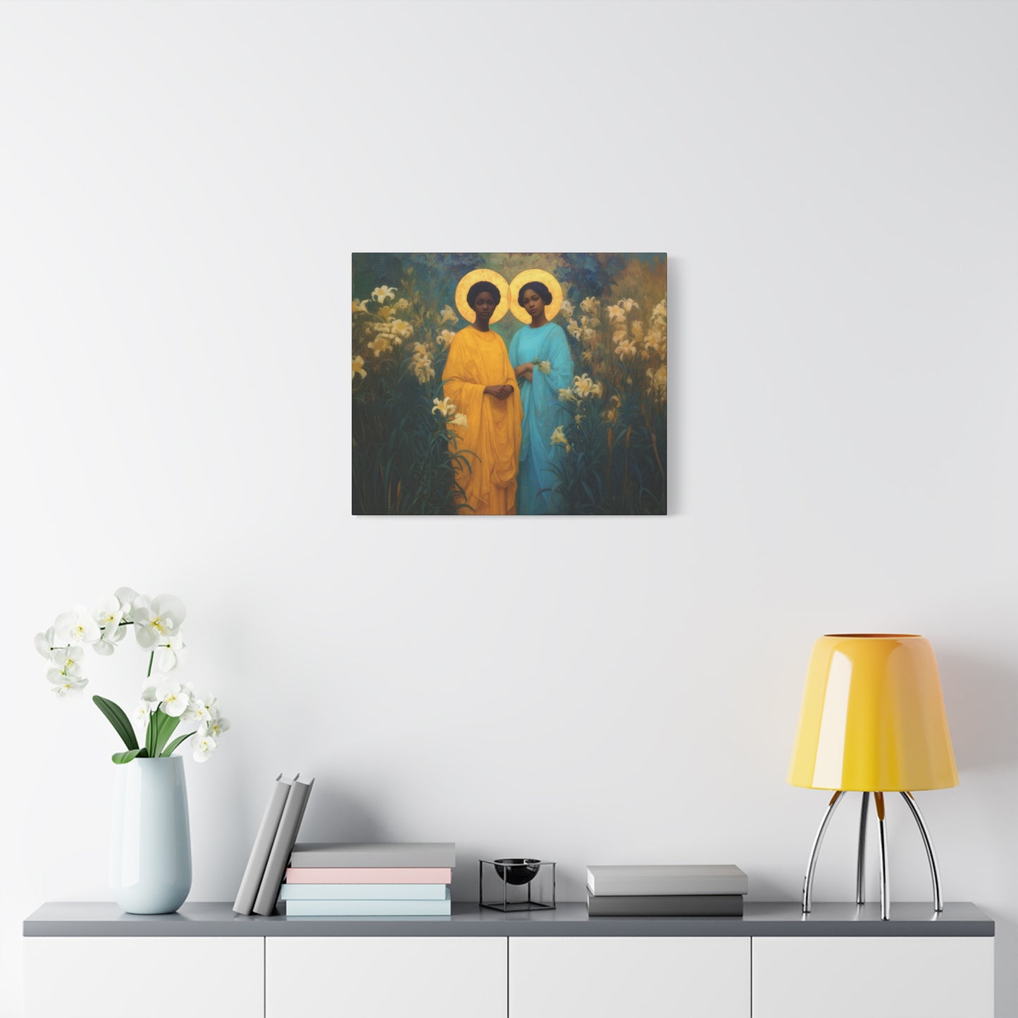 Saint Perpetua and Saint Felicity -  Museum Wrapped Canvas - Sanctified Souls Print - Religious Art for your Home - Catholic Saint Art