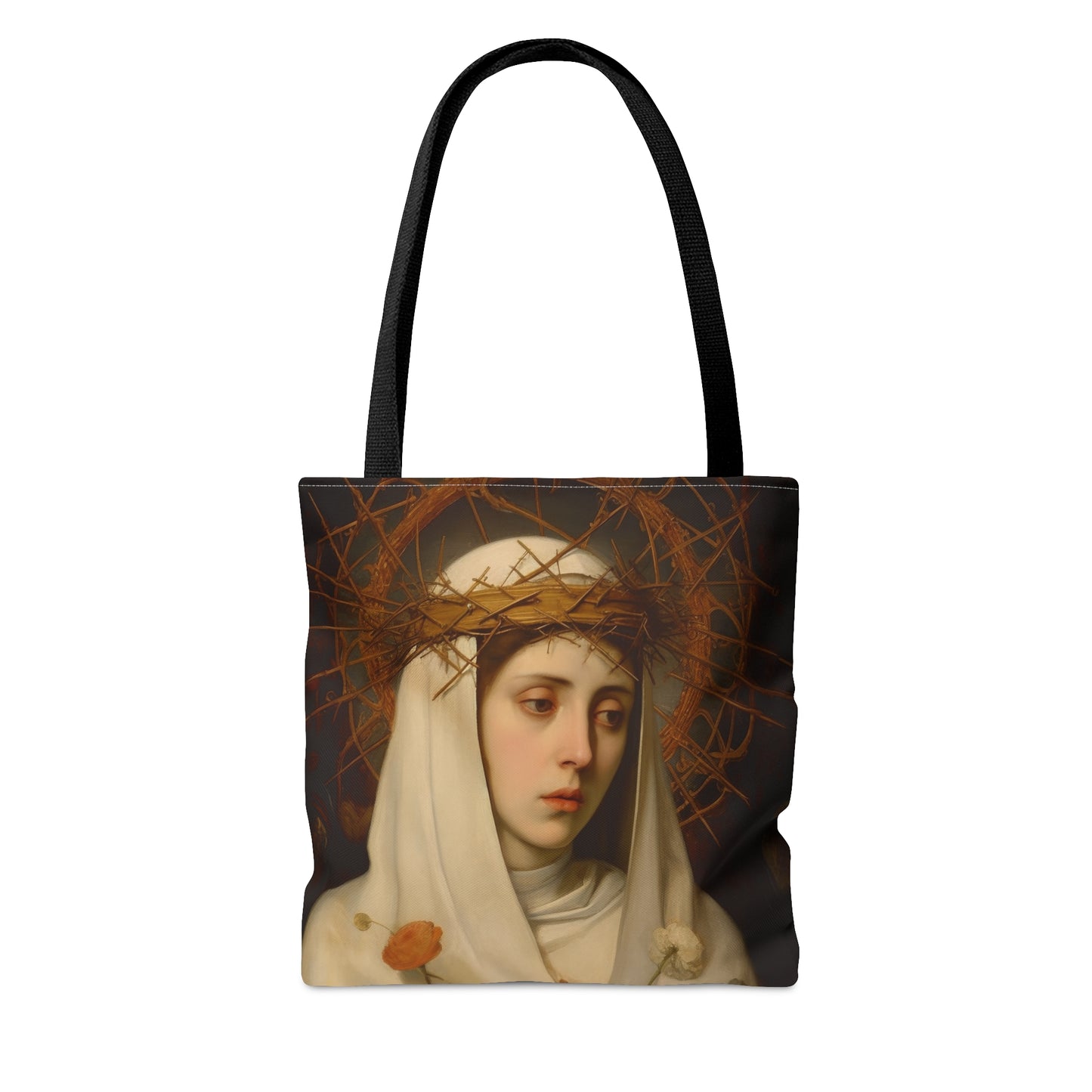 Saint Catherine of Siena Tote Bag - Large Medium Small Faith Art Bag -  Catholic Saint Purse - Carry All Bag - Religious Art Gift