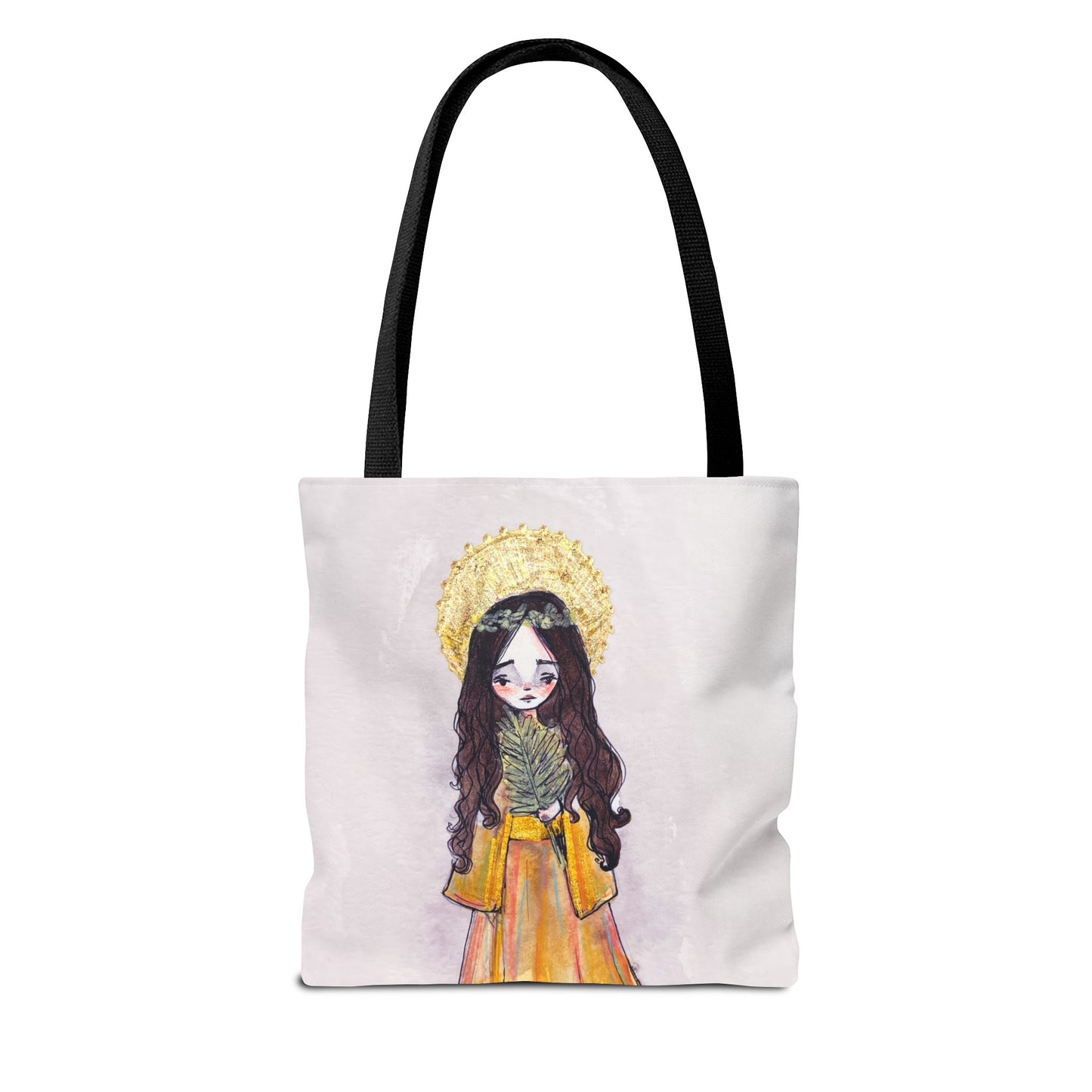 Saint Charity Tote - Hand-Drawn Art | Catholic Tote Bag | Faith Hope and Charity Youngest Sister | Catholic Devotional Prayer Bag