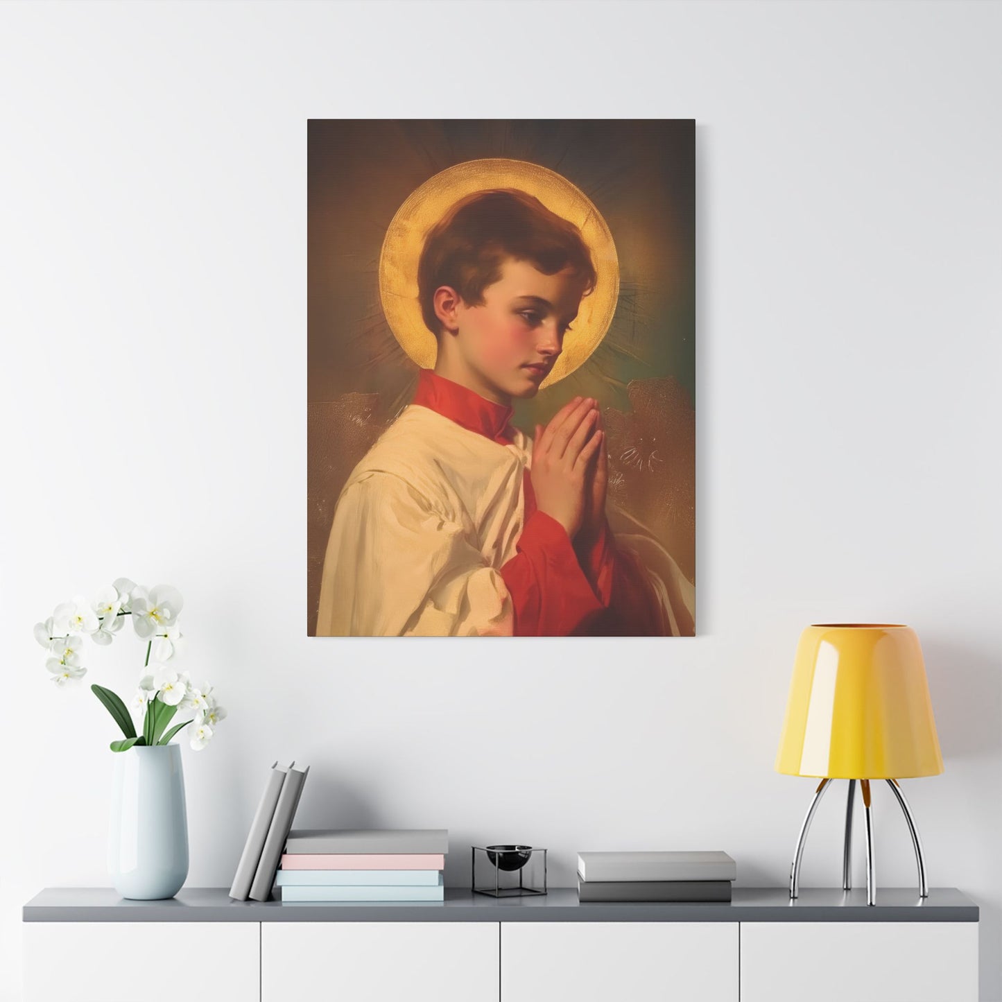 Saint Dominic Savio - Museum Wrapped Canvas - Print - Religious Art for your Home - Christian print - Prayer Room Art - Catholic