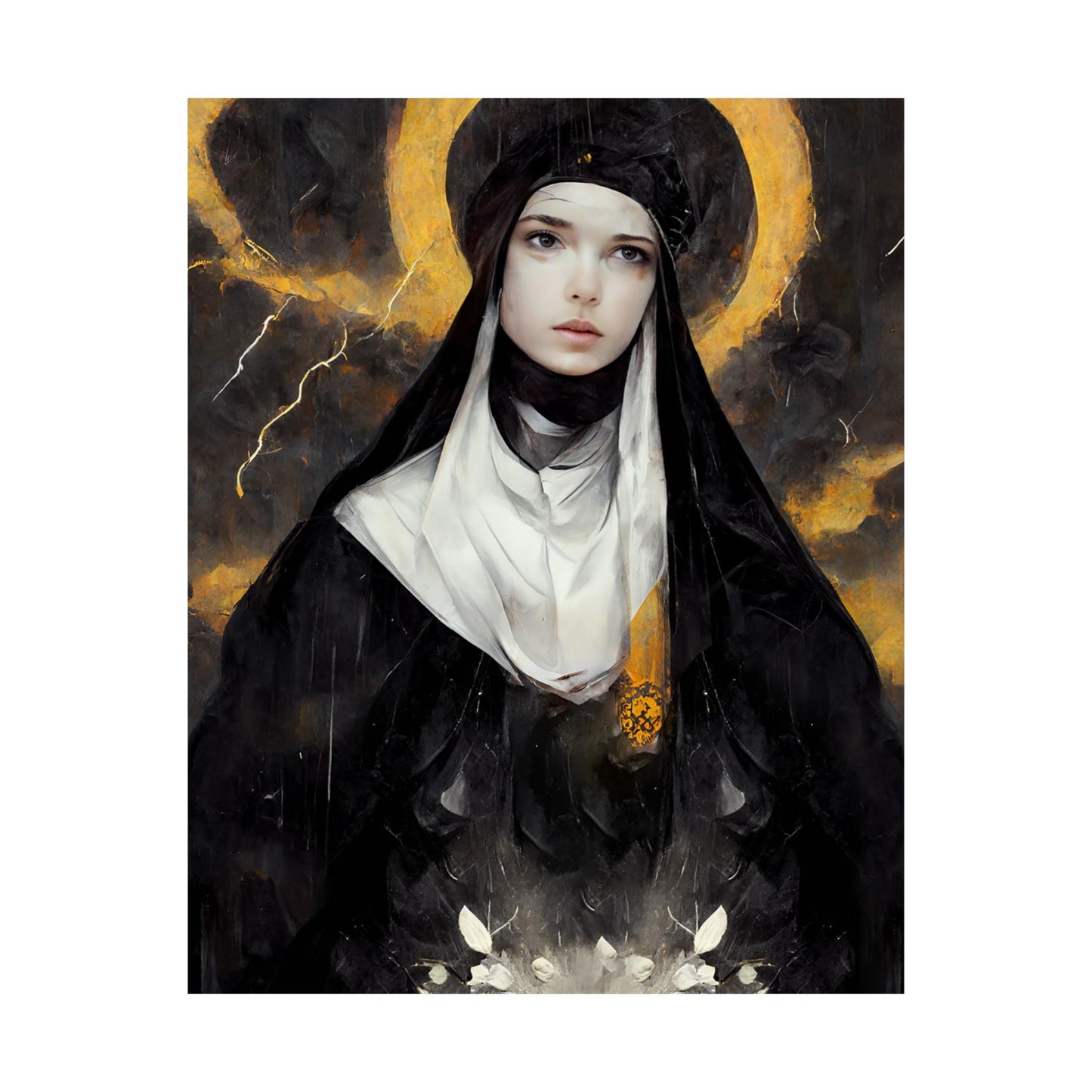 Saint Scholastica Print - Sanctified Souls Print - Multiple Sizes - Premium Matte Vertical Posters
