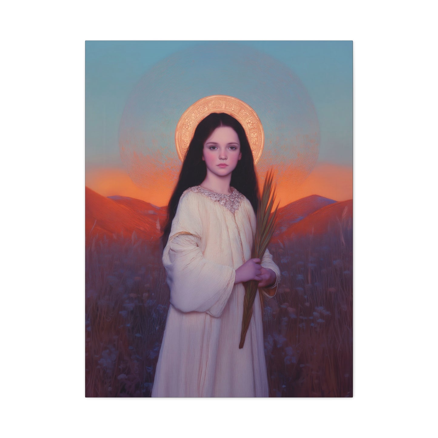 Saint Hope - Multiple Sizes - Catholic Home art - Museum Wrapped Canvas - Sanctified Souls Print - Martyr Saint