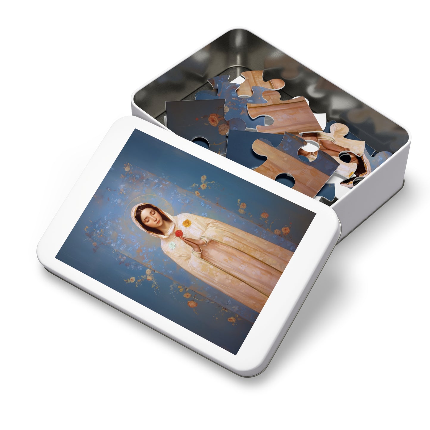 Rosa Mystica - Mystical Rose - Mother Mary - Marian Art - Puzzle - Keepsake Tin - Jigsaw Puzzle (30, 110, 252, 500,1000-Piece)