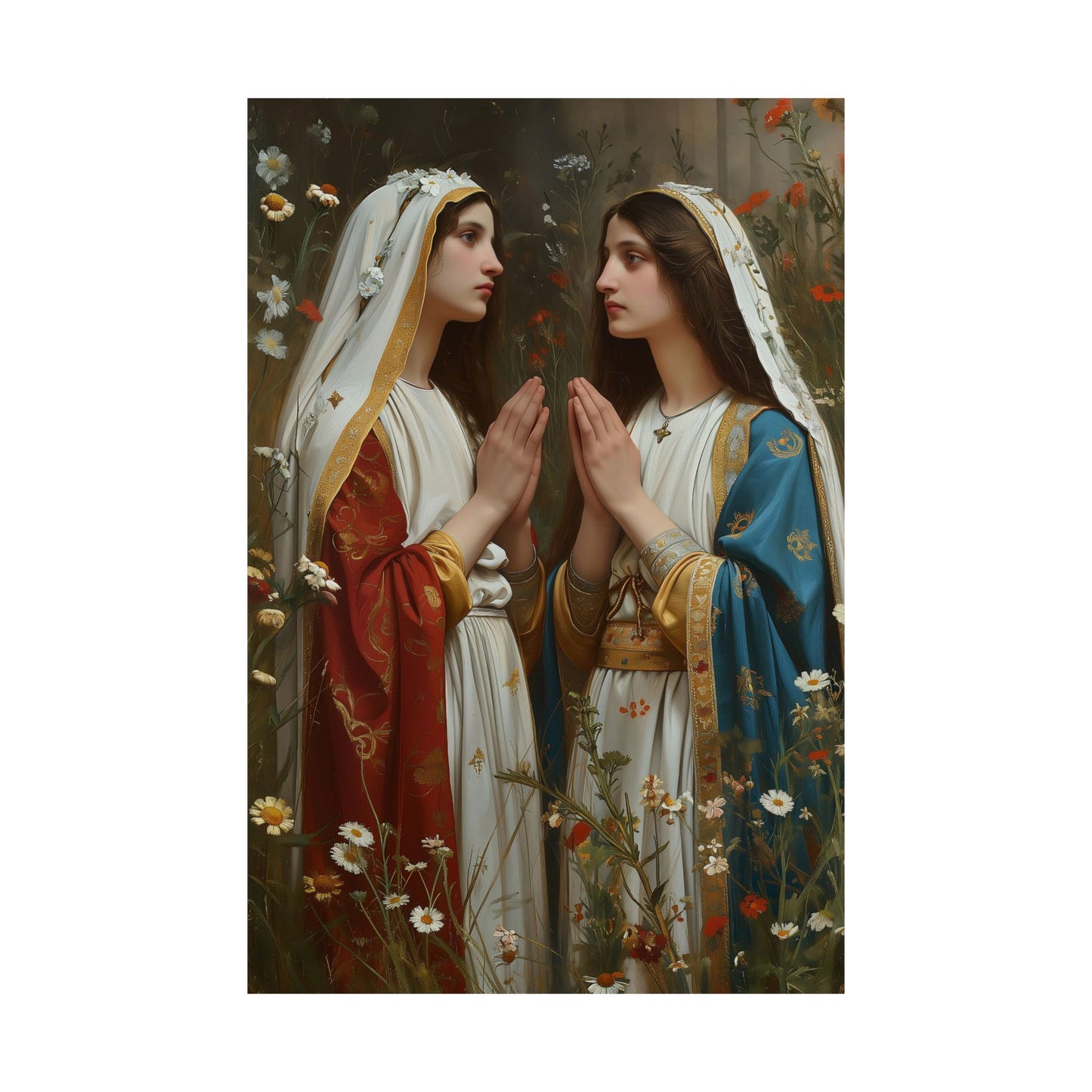 Saints Emiliana and Trasilla Print - Sanctified Souls Print - Multiple Sizes - Premium Matte Vertical Posters