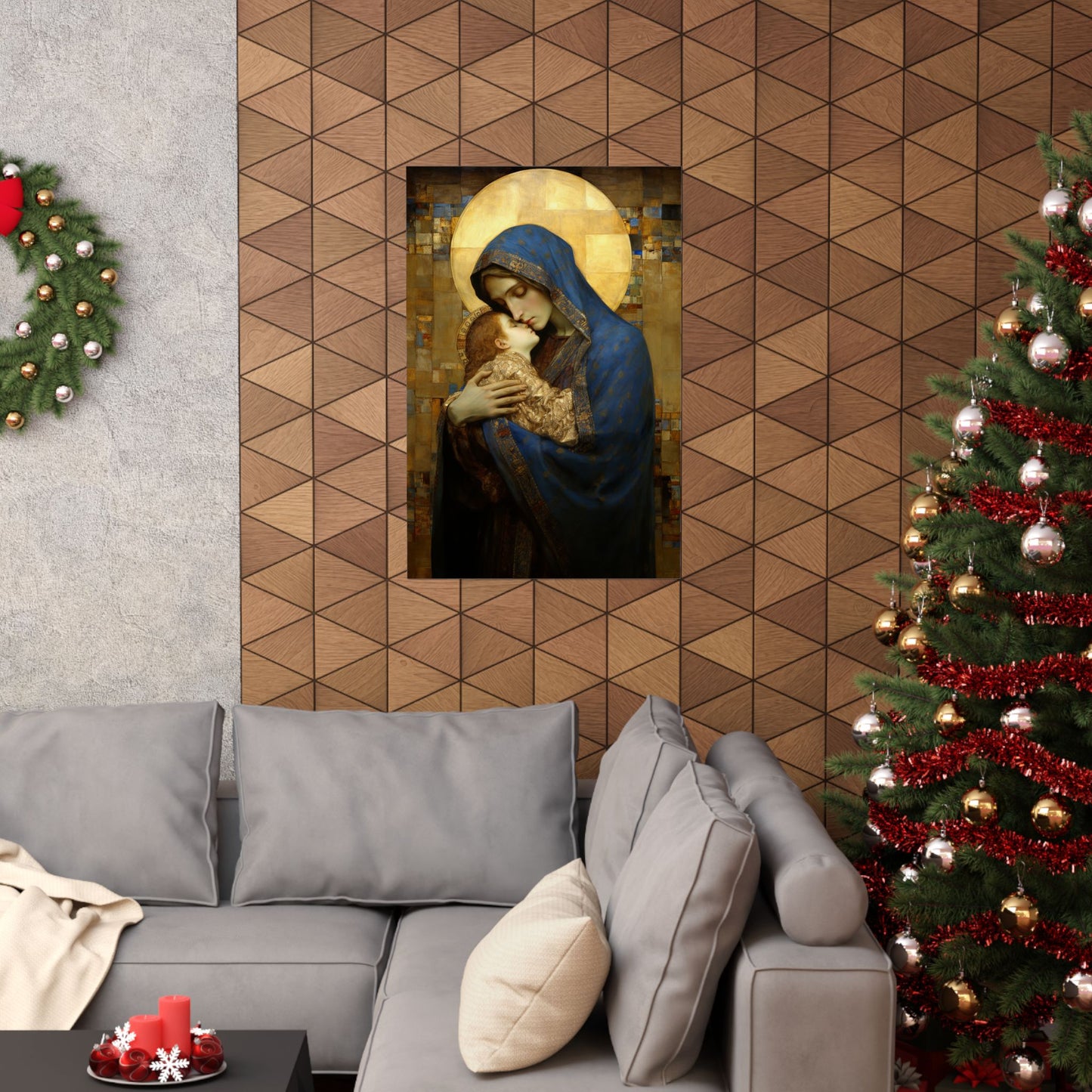 Madonna and Child - Print - Sanctified Souls Print - Multiple Sizes - Premium Matte Vertical Posters - Mary and the Christ Child
