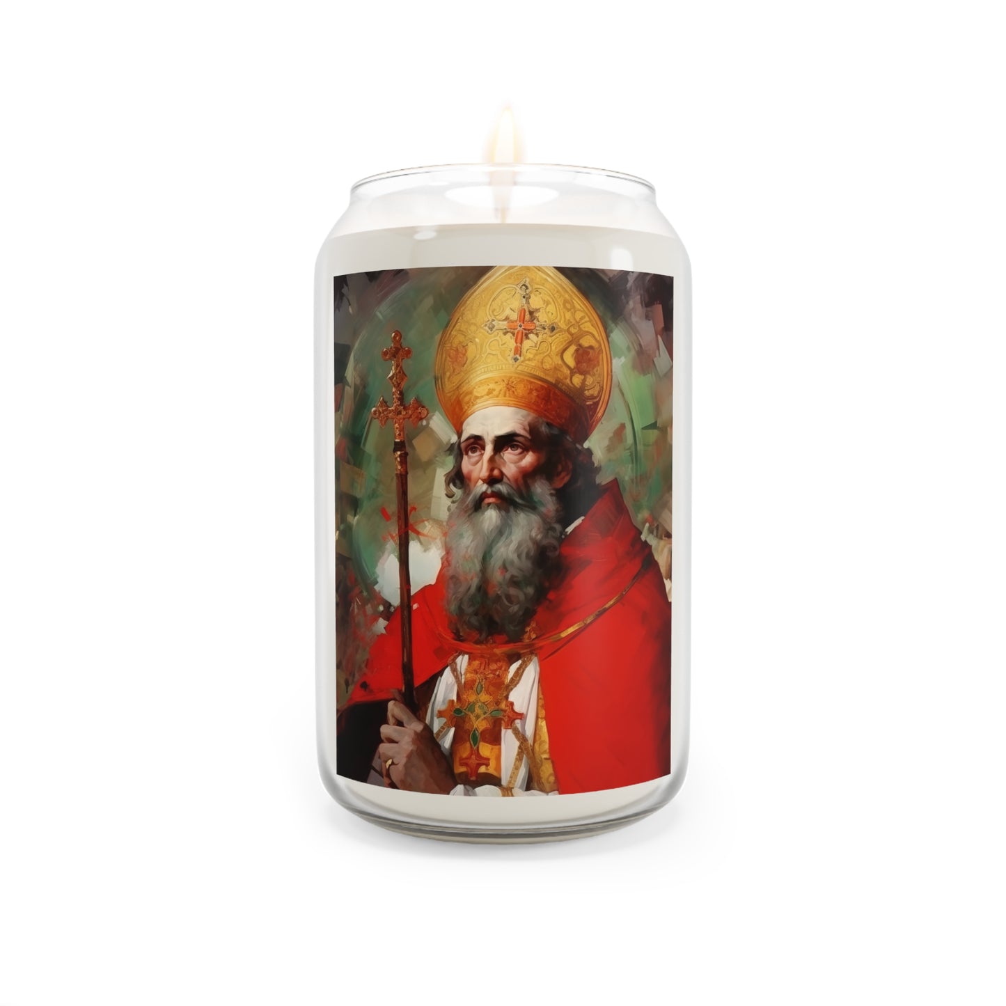 Saint Eusebius of Vercelli  - Scented Prayer Candle, 13.75oz - Tall Size - Religious Prayer Candle - Catholic Art - Religious Gift