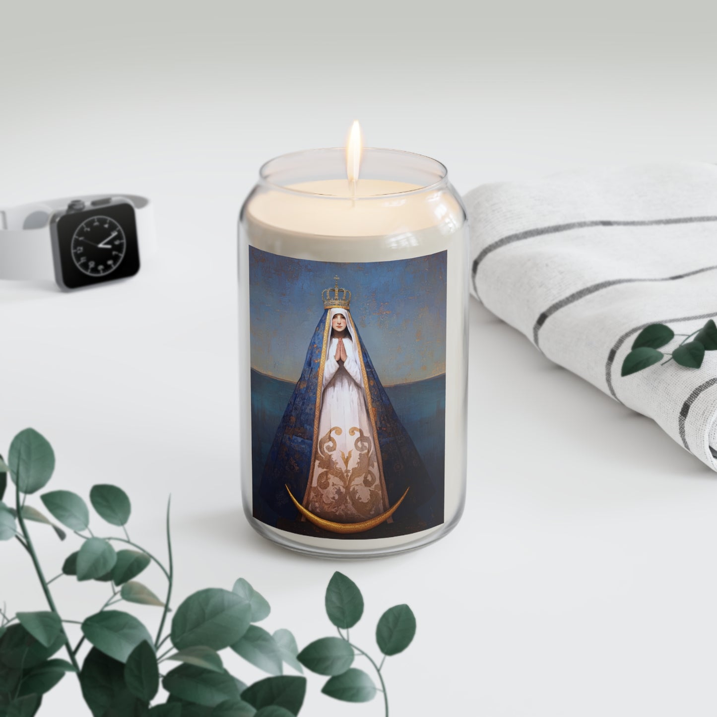 Virgin de Valle - Mother Mary  - Virgin of the Valley - Marian Art - Scented Prayer Candle, 13.75oz - Tall Size - Religious Prayer Candle