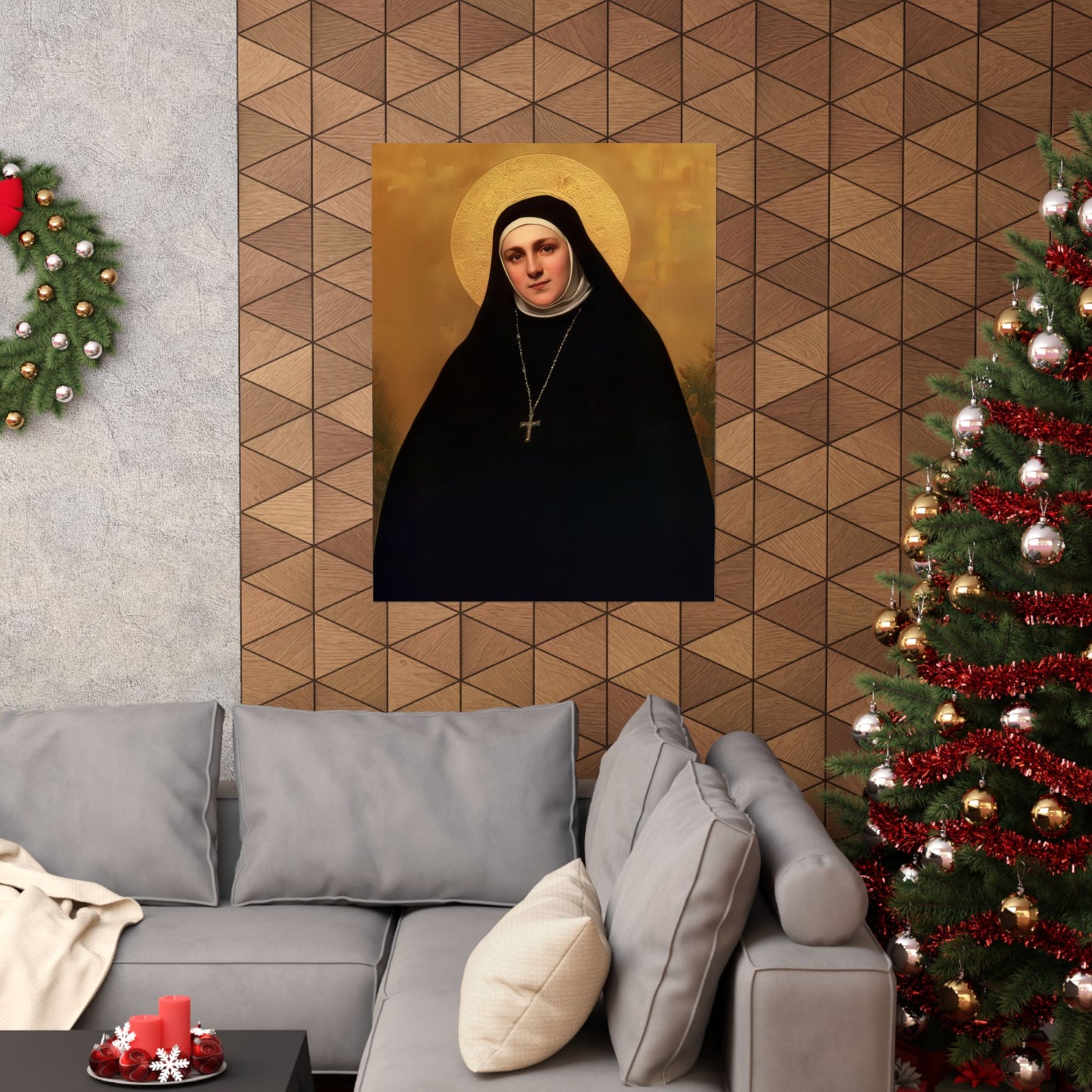 Saint Geltrude Caterina Comensoli - Sanctified Souls Print - Multiple Sizes - Premium Matte Vertical Posters
