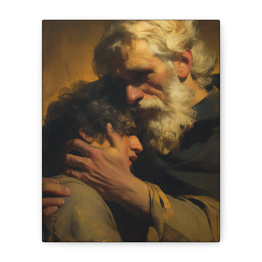 The Return of the Prodigal Son - Gallery Wrapped Canvas - Print - Religious Art for your Home - Catholic Art Print