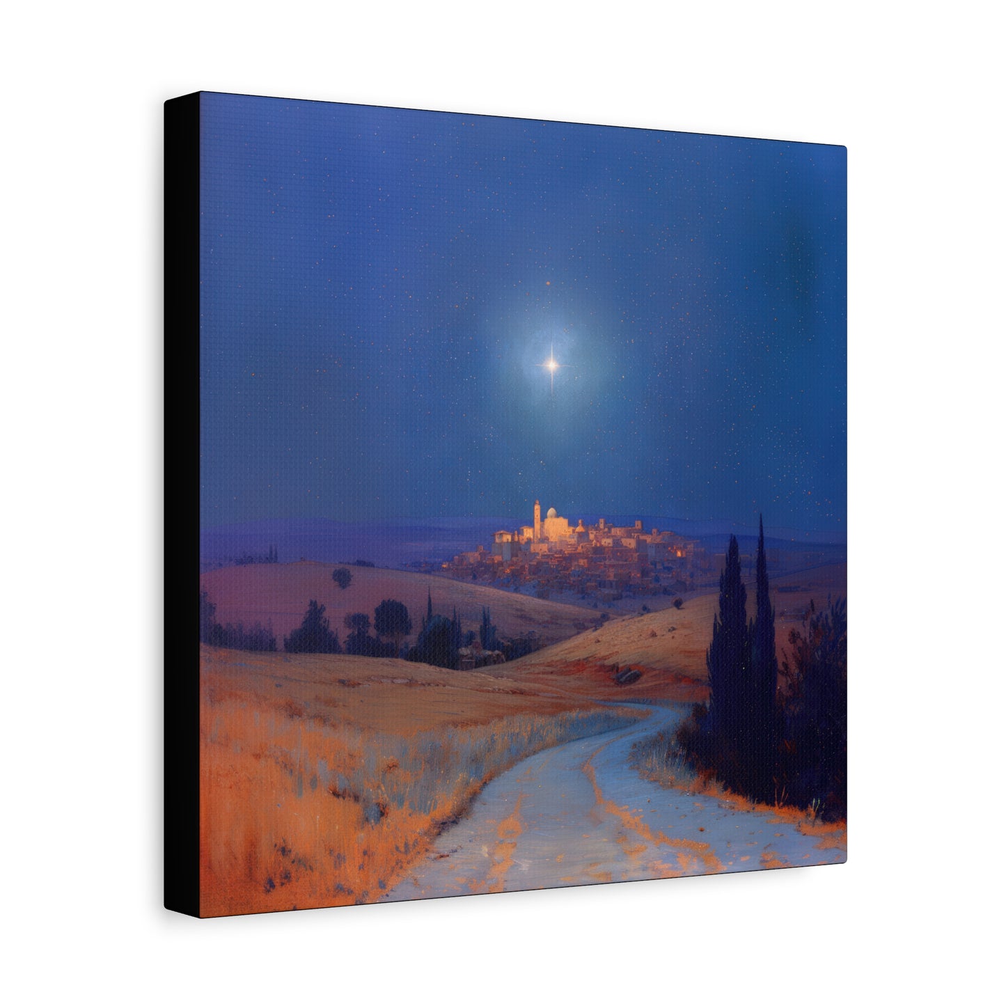 Bethlehem Wrapped in the Light of His Coming - Gallery Wrapped Canvas - Print - Religious Art for your Home - Catholic