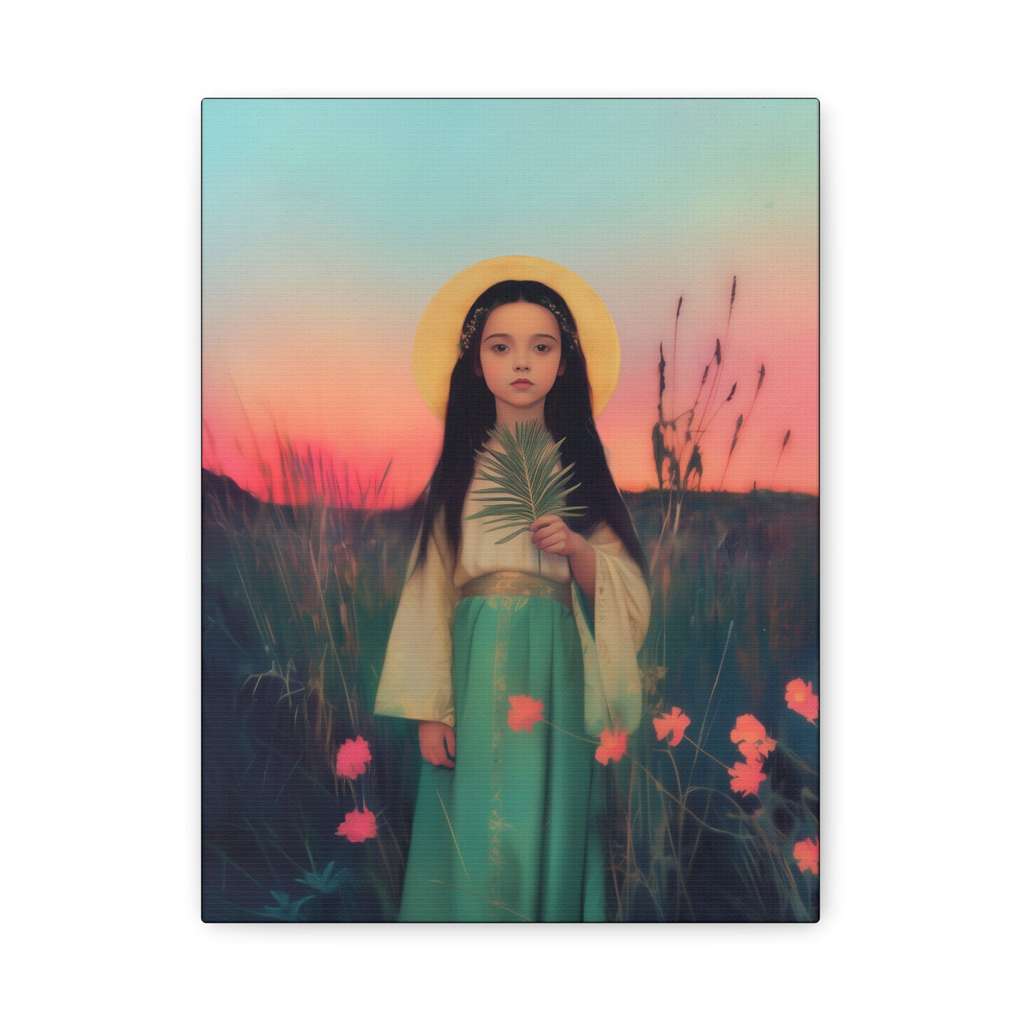 Saint Charity - Multiple Sizes - Catholic Home art - Museum Wrapped Canvas - Sanctified Souls Print - Martyr Saint