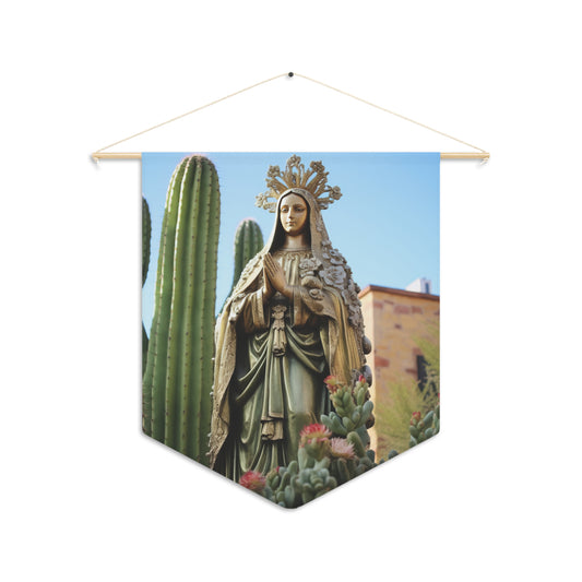 Our Lady of Guadalupe Wall Banner / Wall Hanging - Our Lady of Guadalupe Art - Prayer room art - Catholic Home Art - 18" x 21"