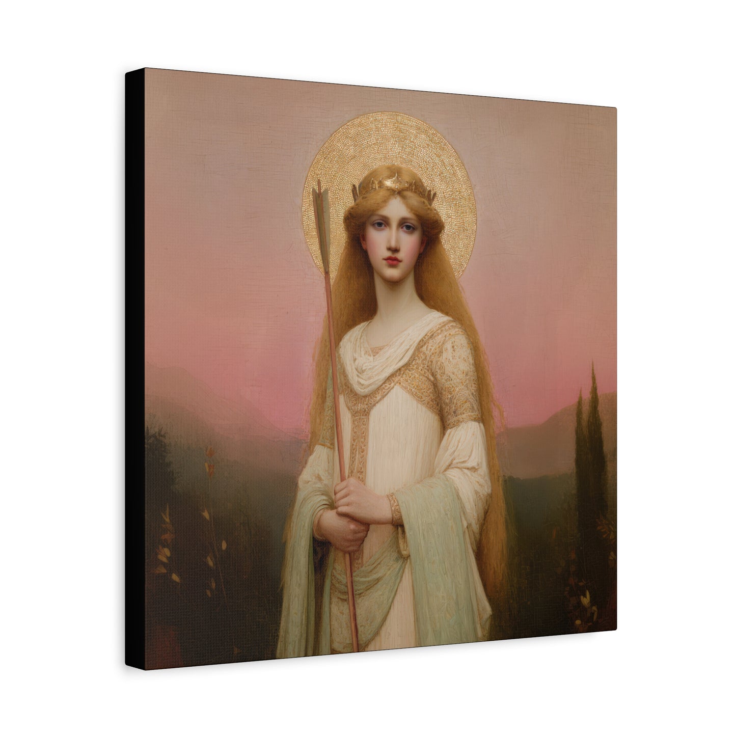 Saint Ursula -  Museum Wrapped Canvas - Sanctified Souls Print - Religious Art for your Home - Catholic Patron Saint Art