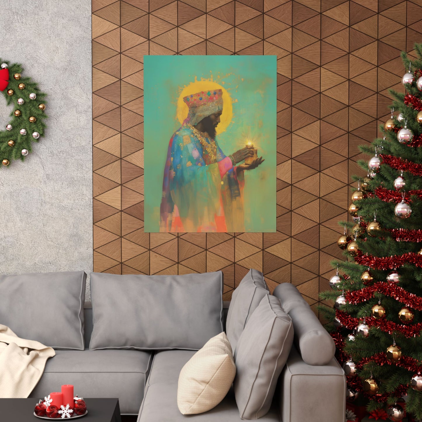 Balthazar and the Gift of Foretold Sorrow - 3 Wise Men - Sanctified Souls Print - Multiple Sizes - Premium Matte Vertical Posters