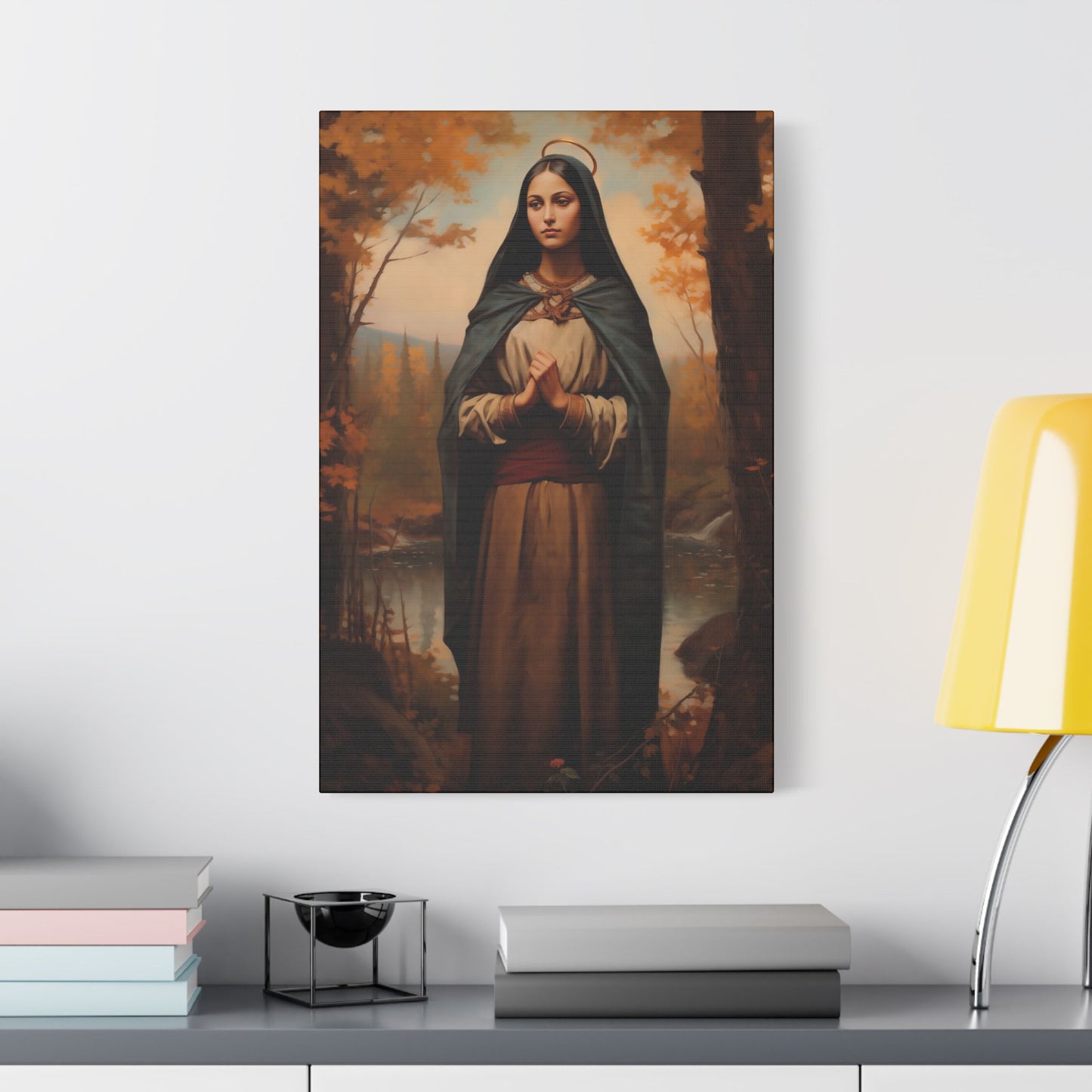 Saint Kateri Tekakwitha -  Museum Wrapped Canvas - Sanctified Souls Print - Religious Art for your Home