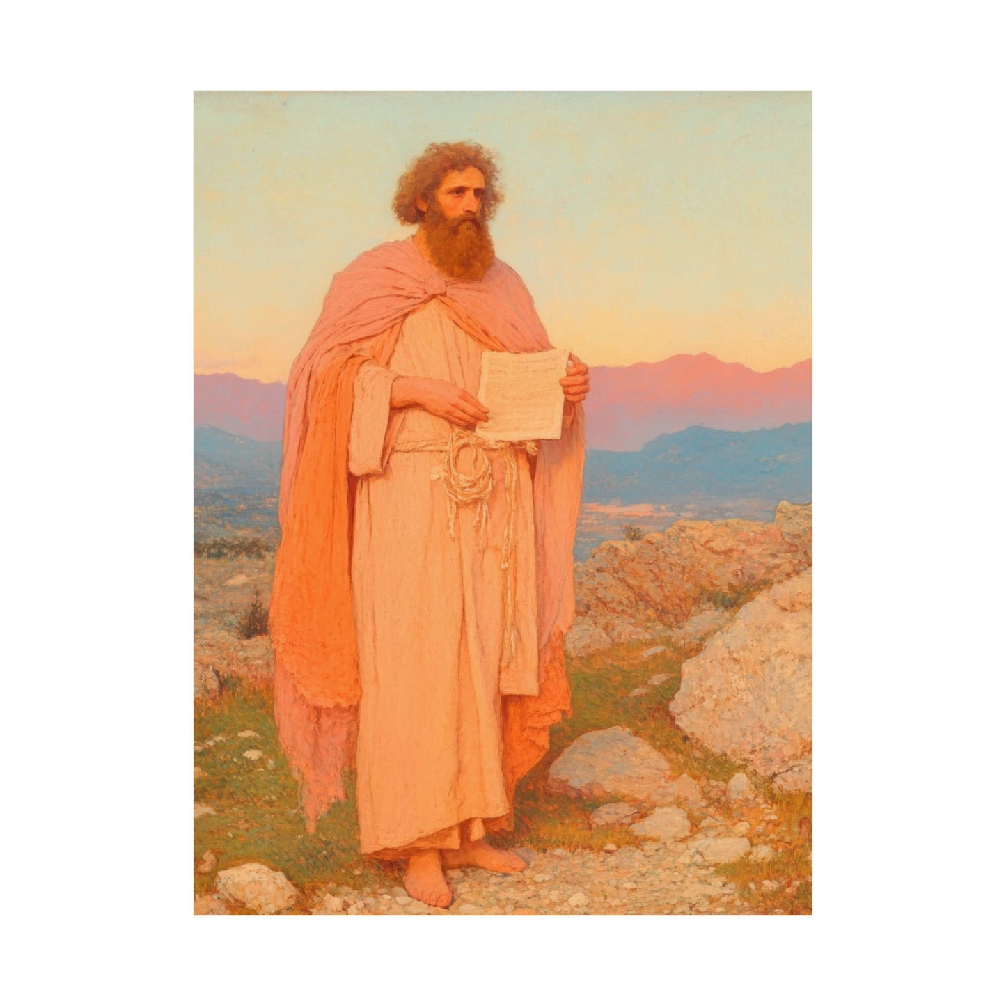 Obadiah - Keeper of the Lord's Warning and Mercy - Sanctified Souls Print - Multiple Sizes - Premium Matte Vertical Posters
